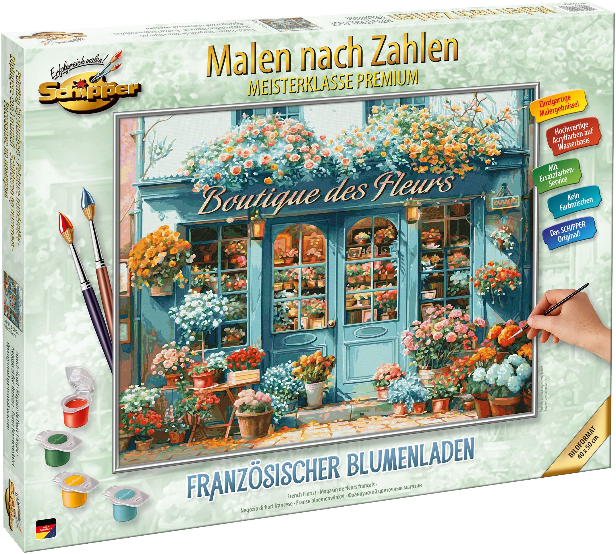 Schipper Malen nach Zahlen Meisterklasse Premium - Französischer Blumenladen, Made in Germany