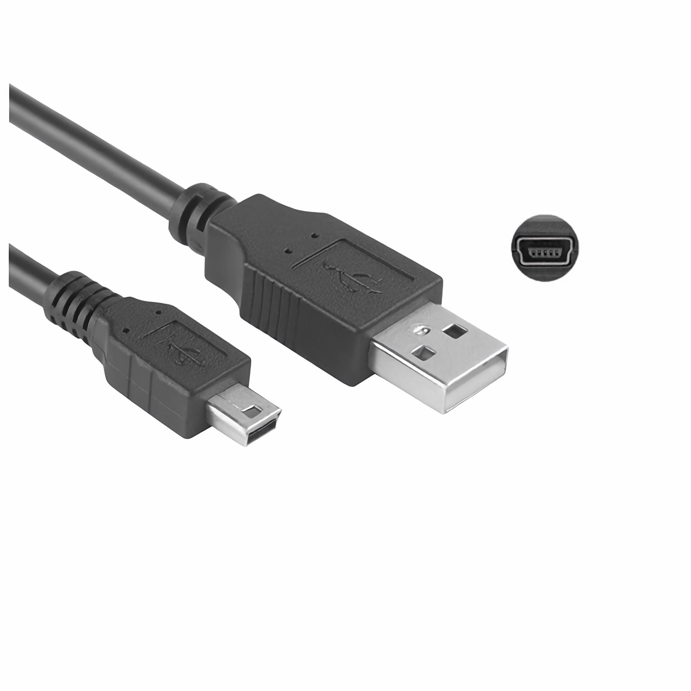 Bolwins C70 USB A auf mini USB Stecker USB Kabel Ladekabel für PC Laptop 100cm USB-Kabel, USB 2.0 Typ A Stecker, Mini-USB 5-Pin Stecker (100 cm), Plug & Play, für MP3-Player, Kamera & mobile Geräte