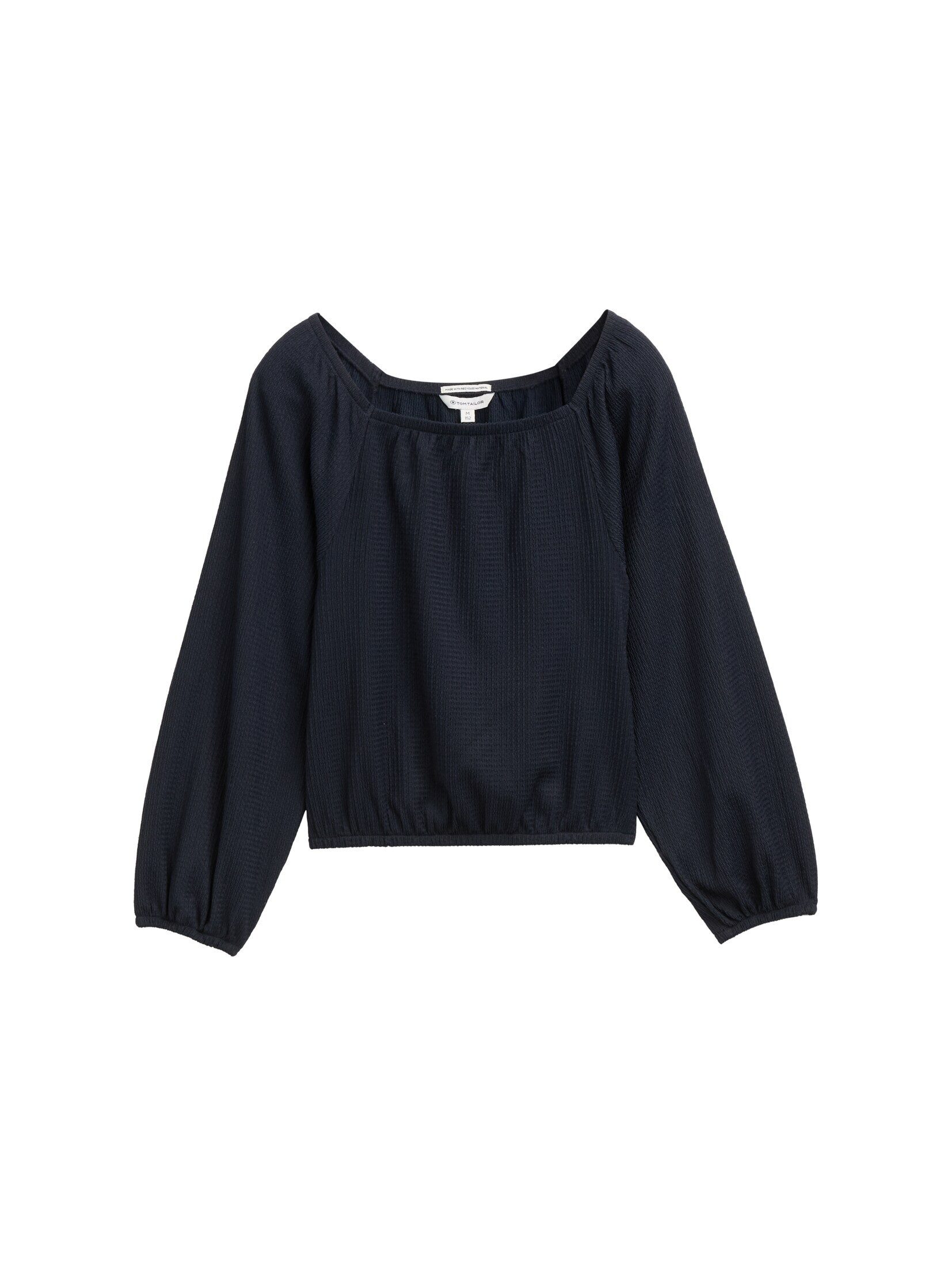 TOM TAILOR Langarmbluse Blusen & Shirts Cropped Bluse mit Struktur