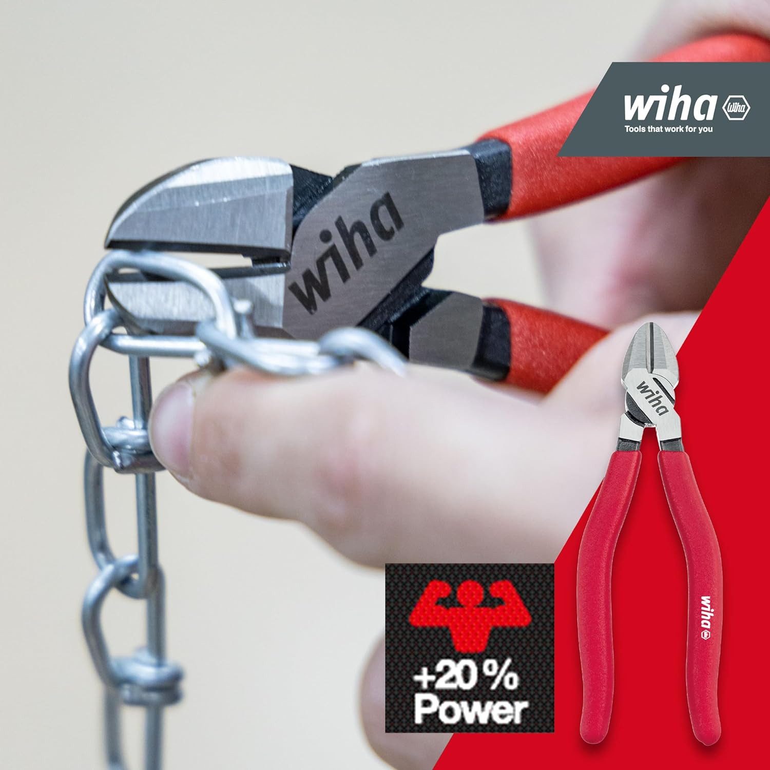 Wiha Zangenset Classic (26850) - 3 tlg., Kombizange, Flachrundzange, Seitenschneider