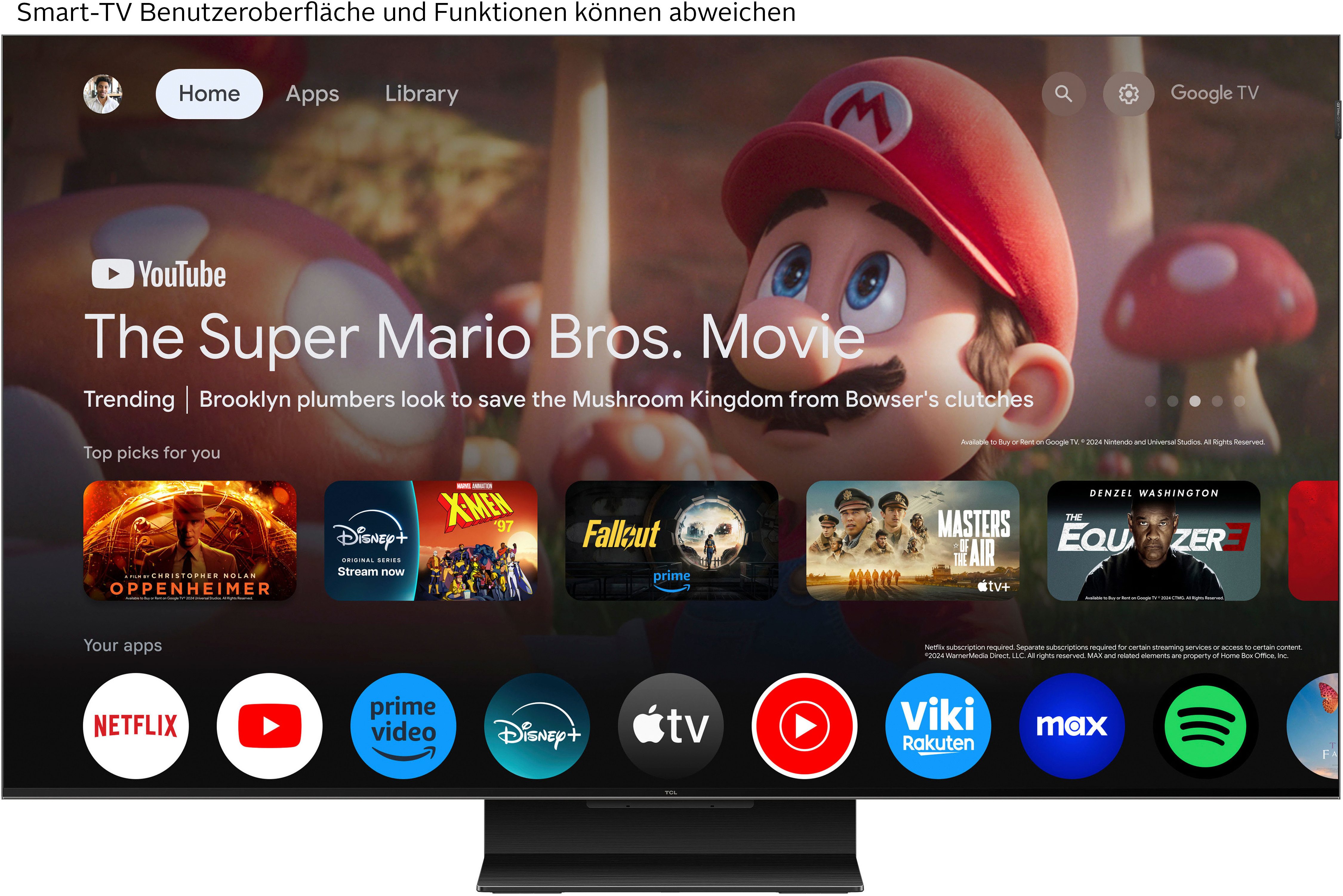 TCL 50Q7CX1 Mini-LED-Fernseher (126 cm/50 Zoll, 4K Ultra HD, Google TV, Dolby Atmos, Dolby Vision, Smart TV, Apple TV, 4K HDR)