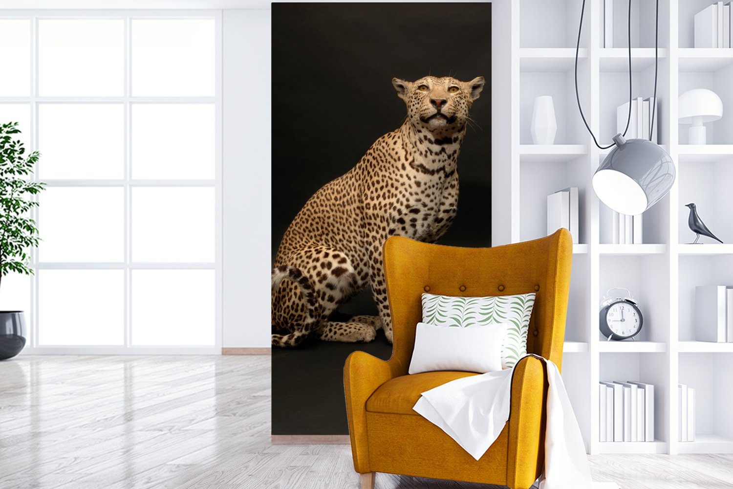 - Fototapete Fleck, St), (2 Matt, Vliestapete Tiere Küche, - Wohnzimmer Leopard Fototapete bedruckt, MuchoWow Schlafzimmer für