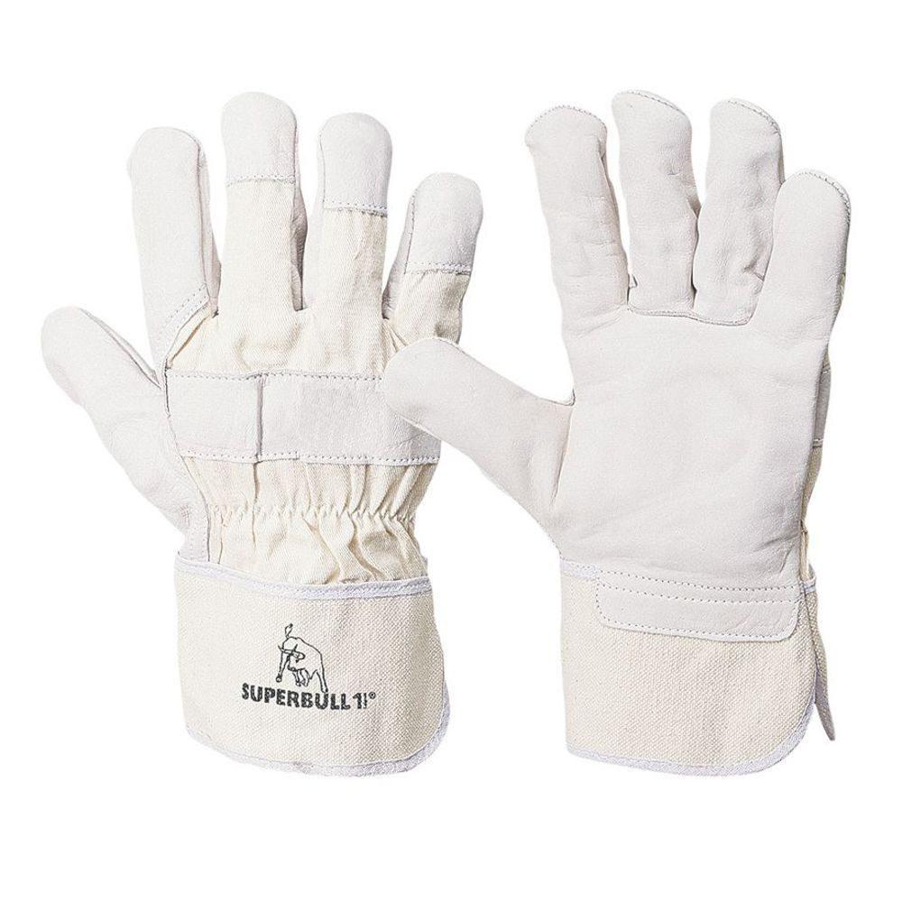 Leder-Arbeitshandschuhe Superbull 1 Rindnarbenlederhandschuh komplett gefüttert