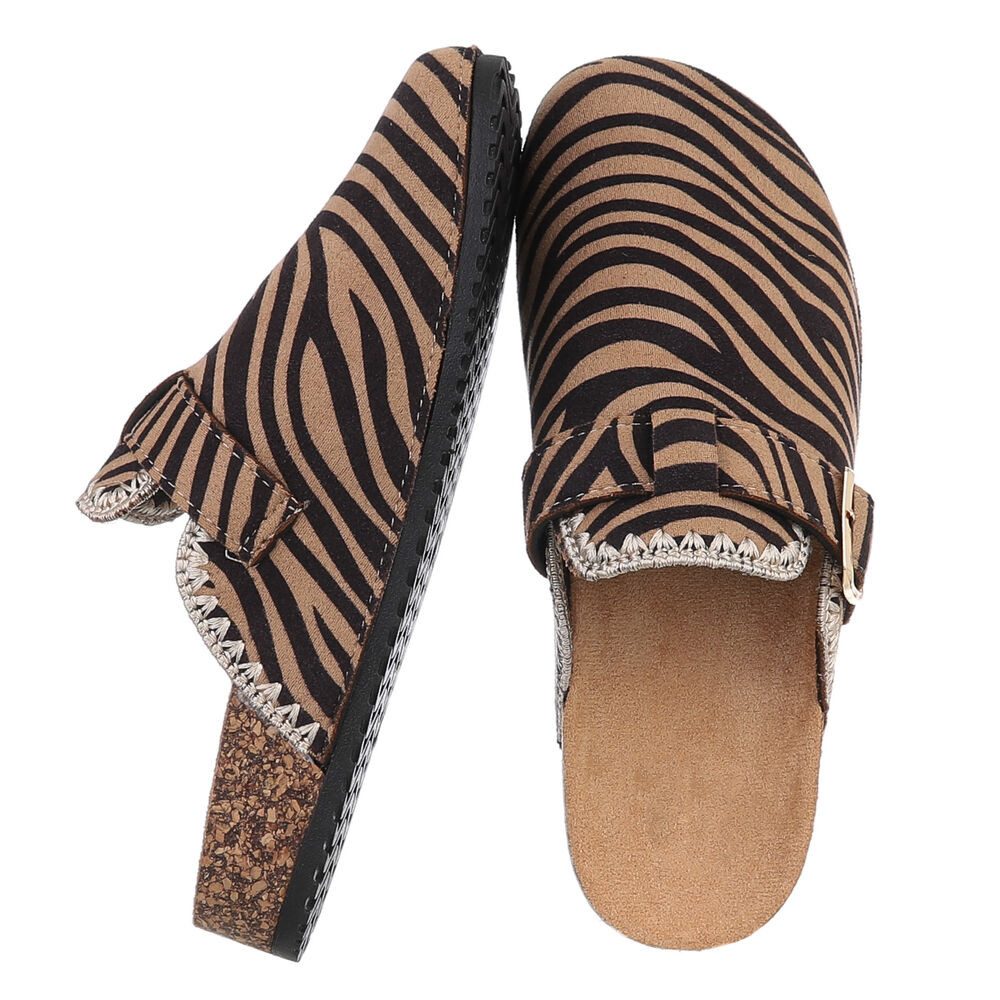 Ital-Design Damen Mules Freizeit Pantolette (88930301) Flach Pantoletten in günstig online kaufen