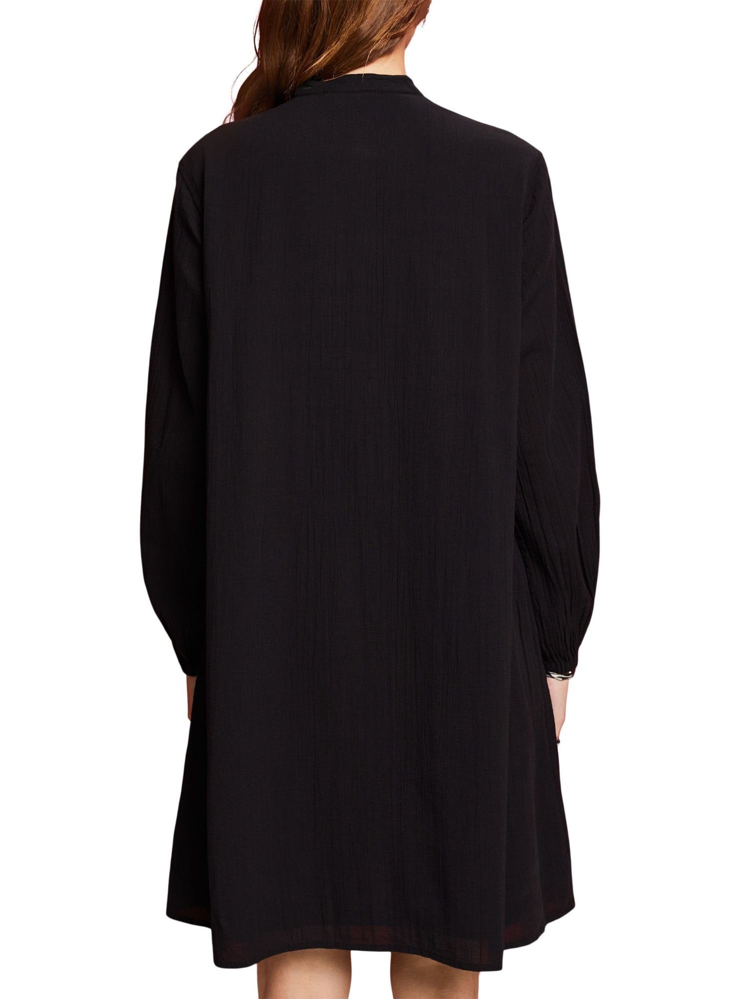 Hemdblusenkleid Besticktes Esprit BLACK Midikleid