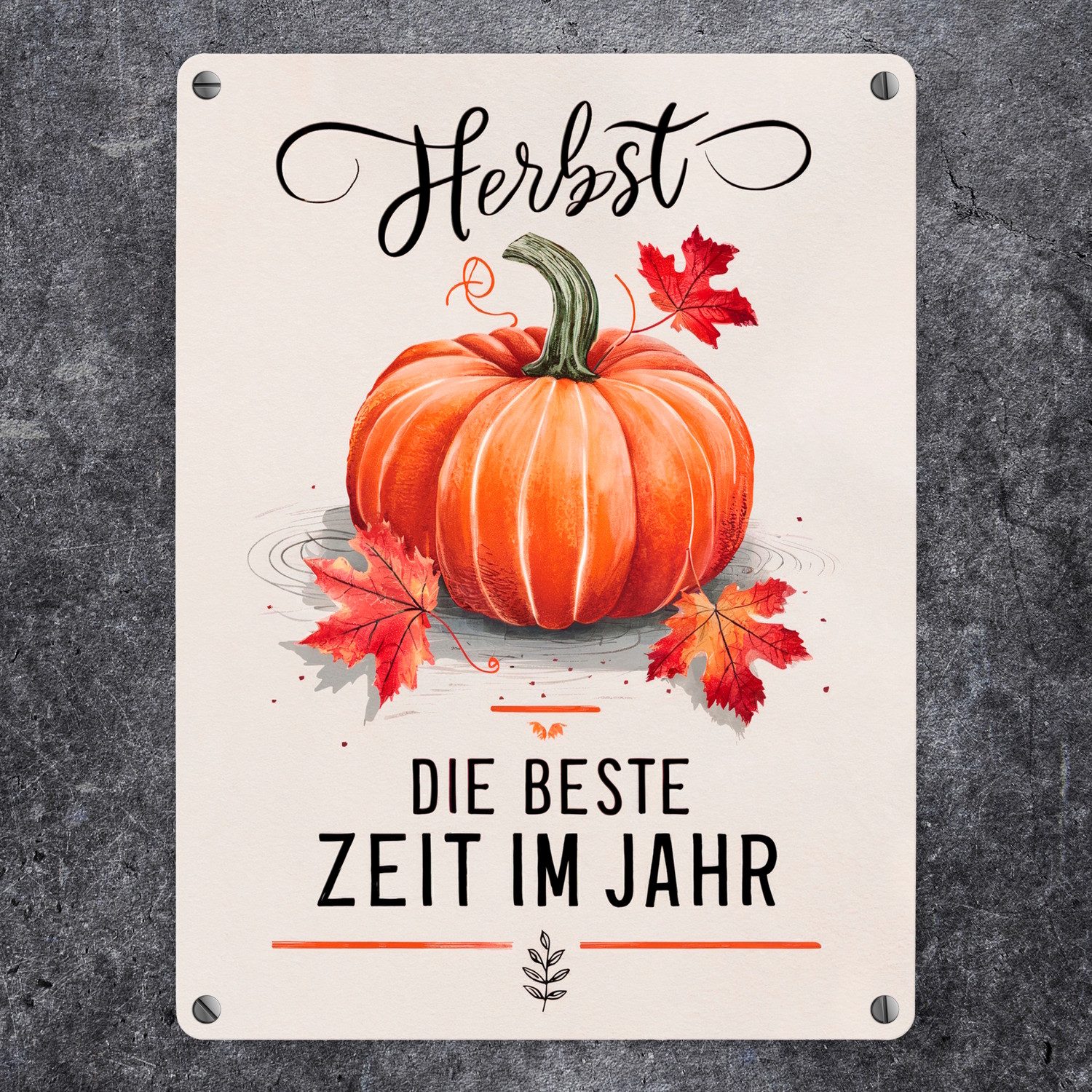 speecheese Metallschild Herbst, die Beste Zeit Metallschild in 15x20 cm mit günstig online kaufen