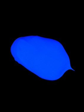 PSYWORK Bastelfarbe 1L Schwarzlicht Dispersionsfarbe Neon Blau, UV-aktiv, leuchtet unter Schwarzlicht