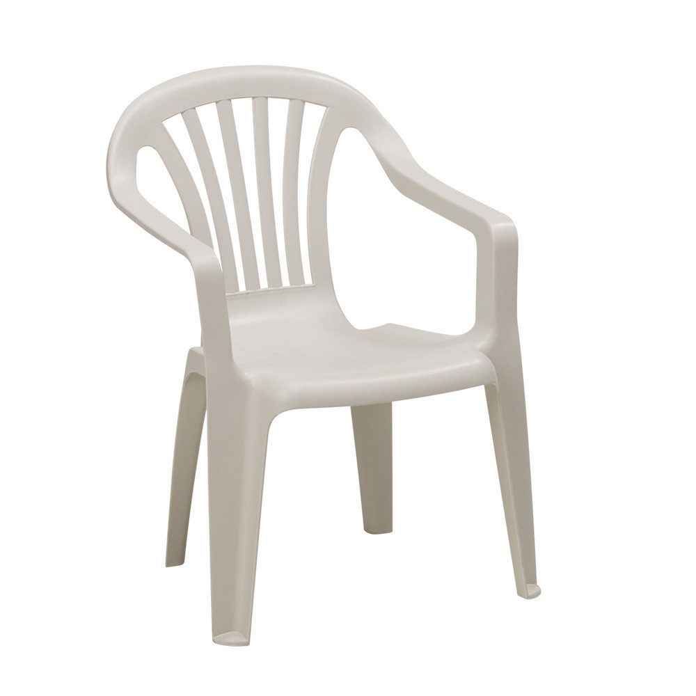 KHG Kinderstuhl Gartenstuhl mit Armlehnen, Sessel für Kinder mit 27 cm Sitzhöhe (aus Kunststoff stapelbar, kippsicher, wetterbeständig), Für Kinder, Stapelbar, Pflegeleicht, Wetterbeständig