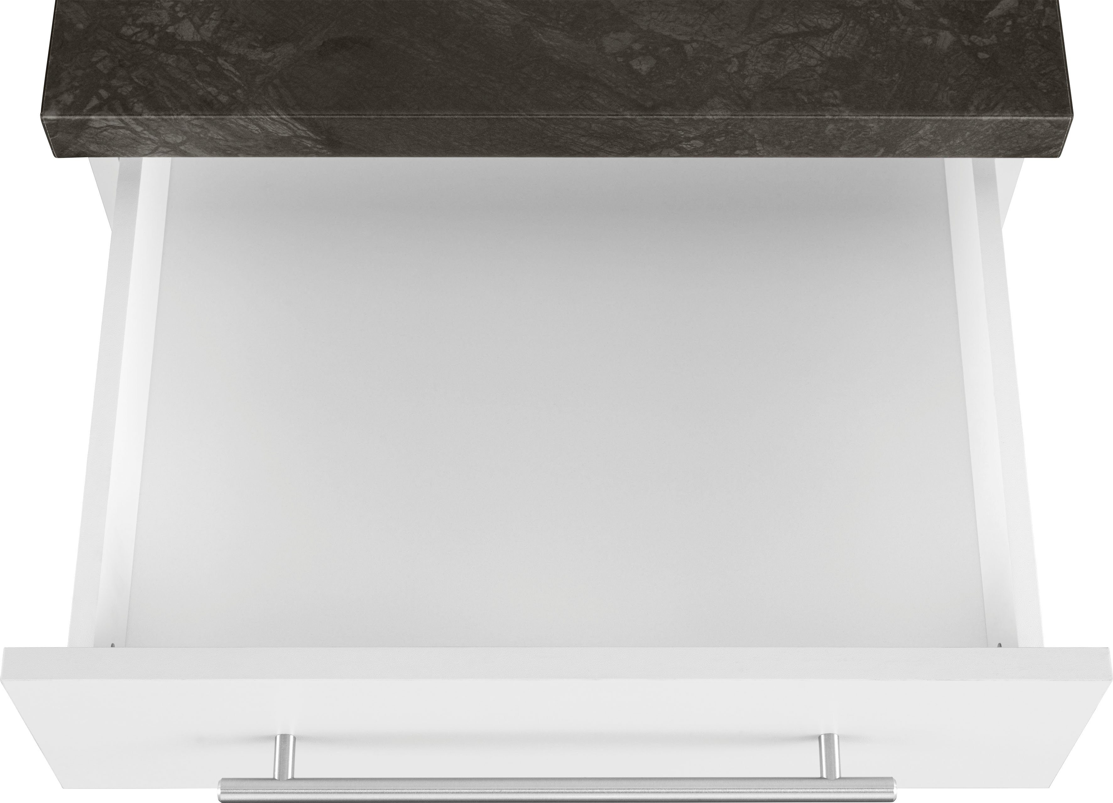 wiho Küchen Unterschrank Weiß | cm Unna 50 weiß/granit breit schwarz