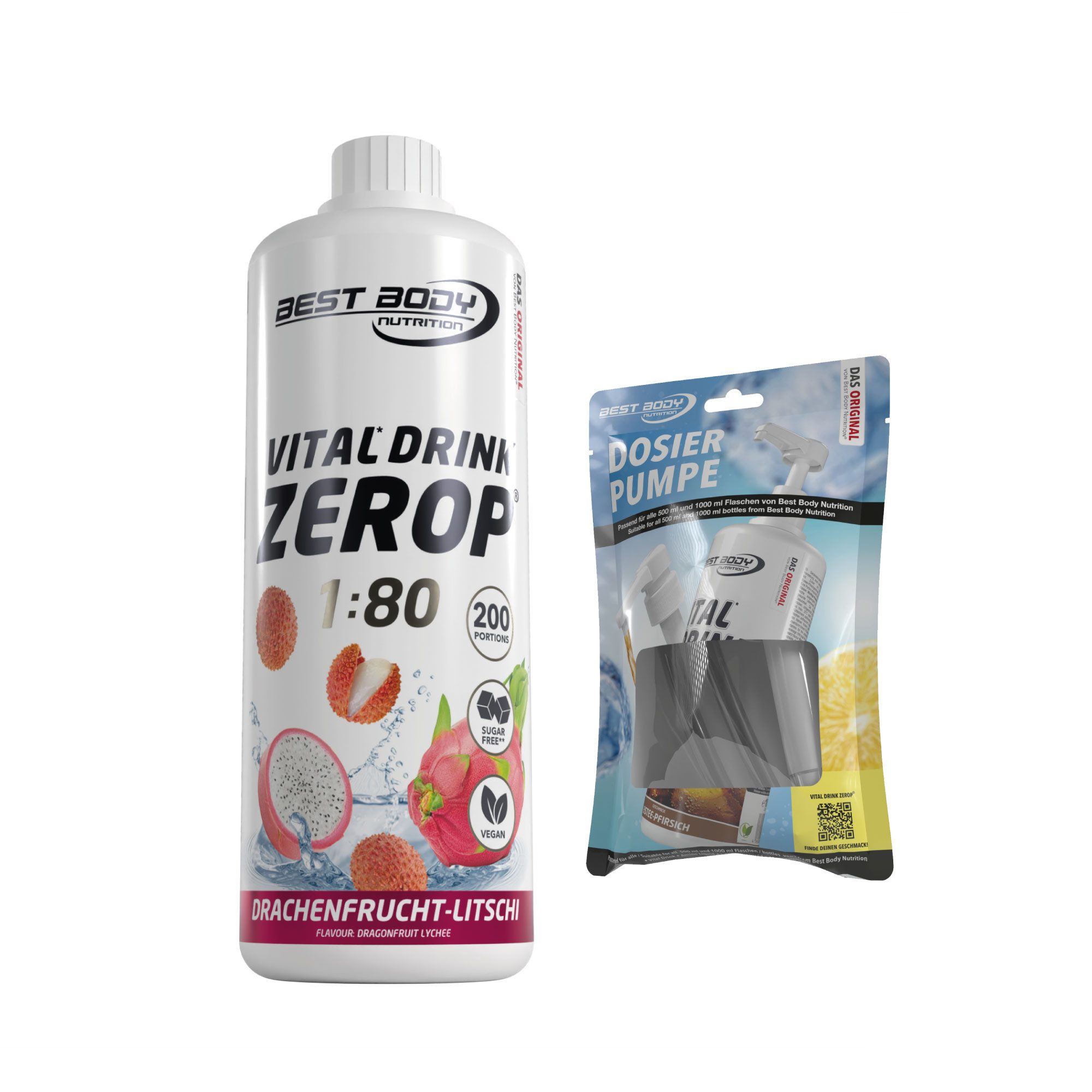 Best Body Nutrition 1 L Vital Drink Zerop Bundle Flüssigkeit, Getränk