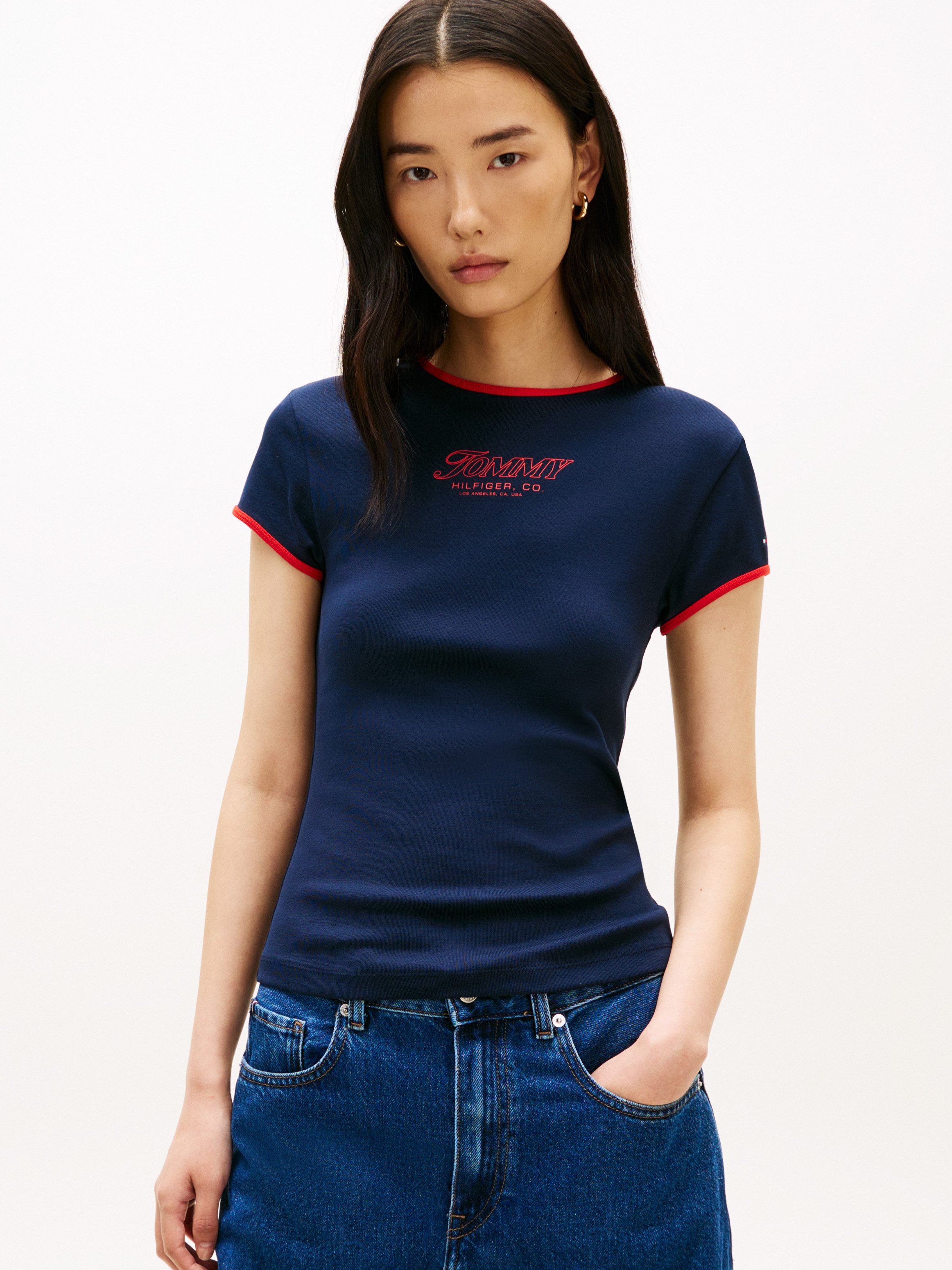 Tommy Hilfiger Kurzarmshirt TILT GRAPHIC SLIM C-NK SS TEE günstig online kaufen
