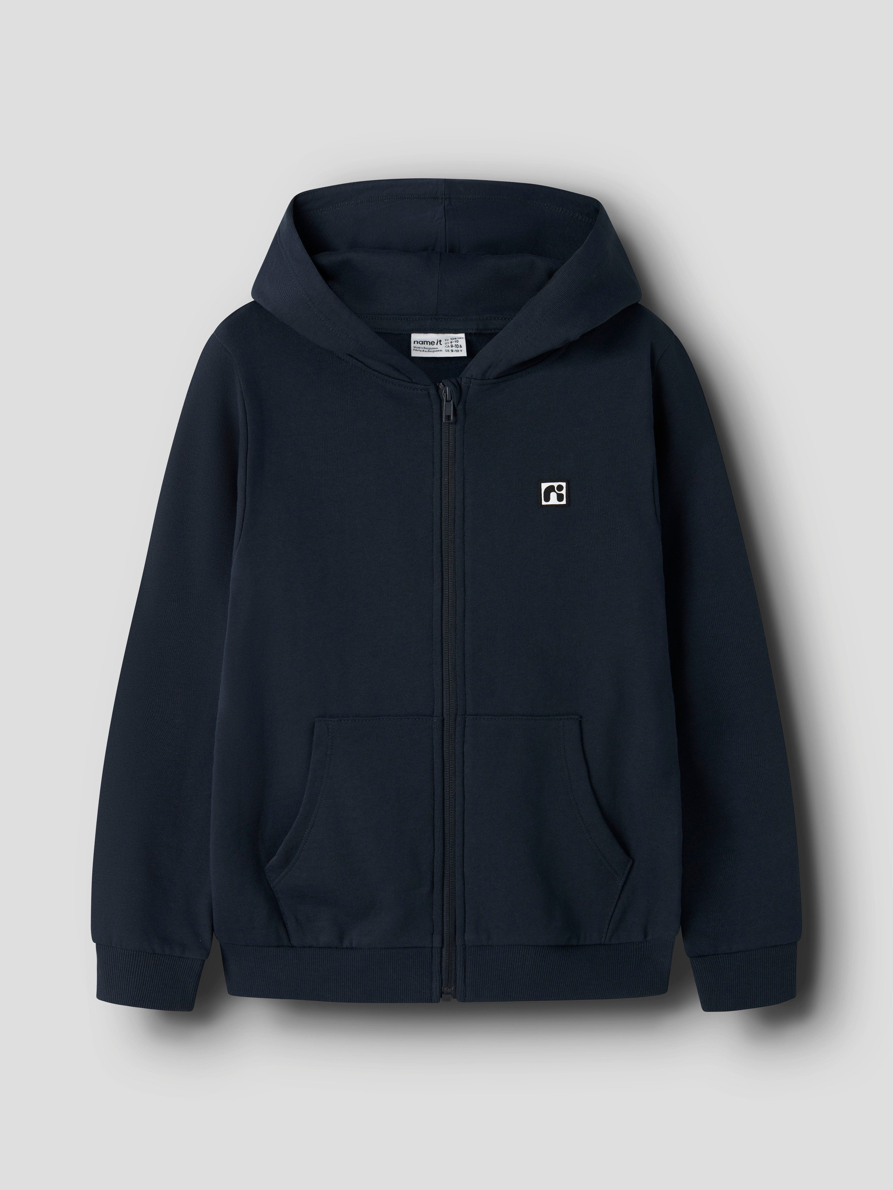 Name It Sweatjacke NKMFLO LS SWEAT CARD WH BRU Baumwolle, regular fit