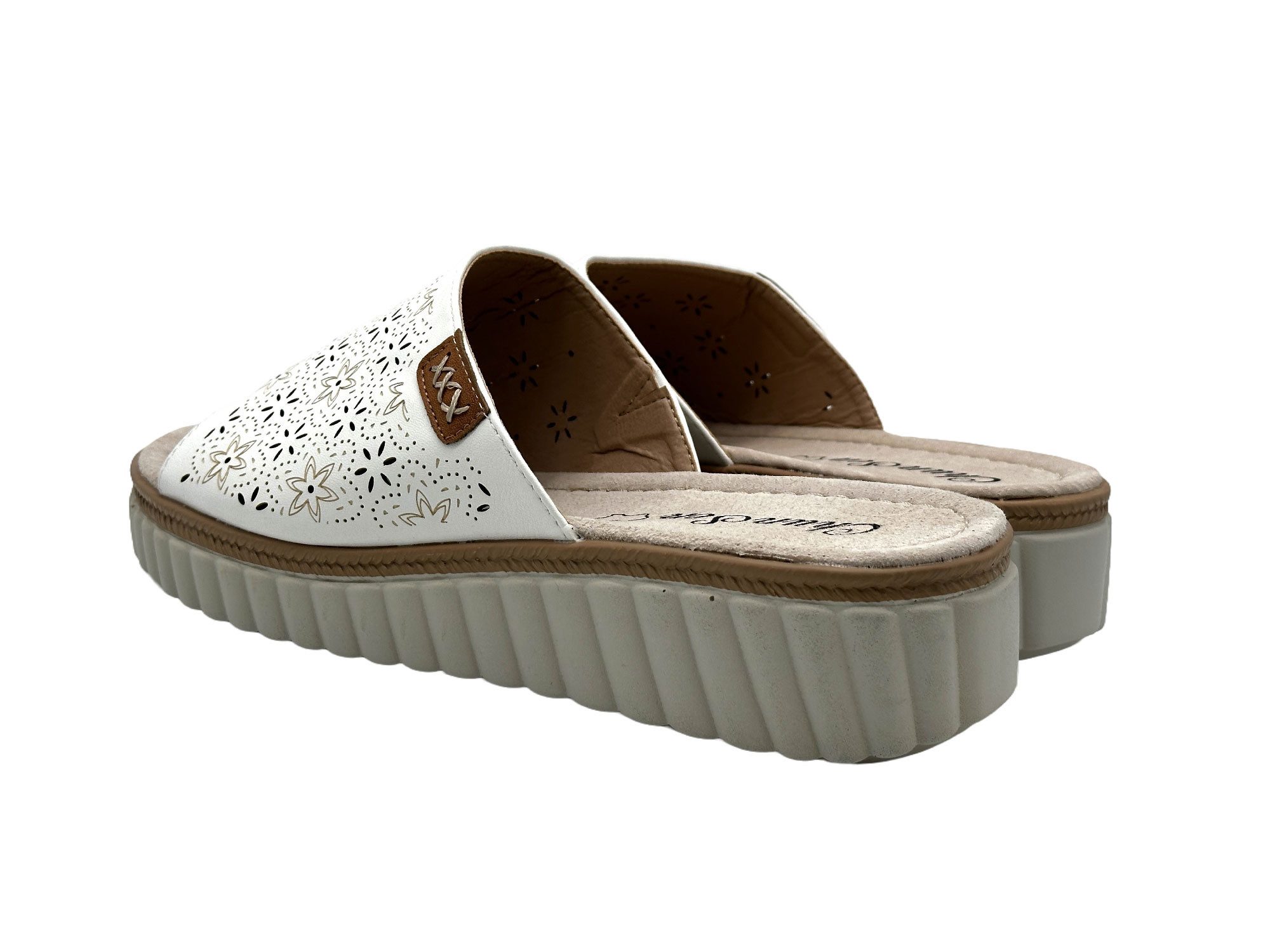 Nowaland Bequeme Damen-Pantoletten - luftdurchlässig & rutschfest Pantolette Blumenmuster, ergonomisch, Weich, rutschhemmend – Bild 4 von 5