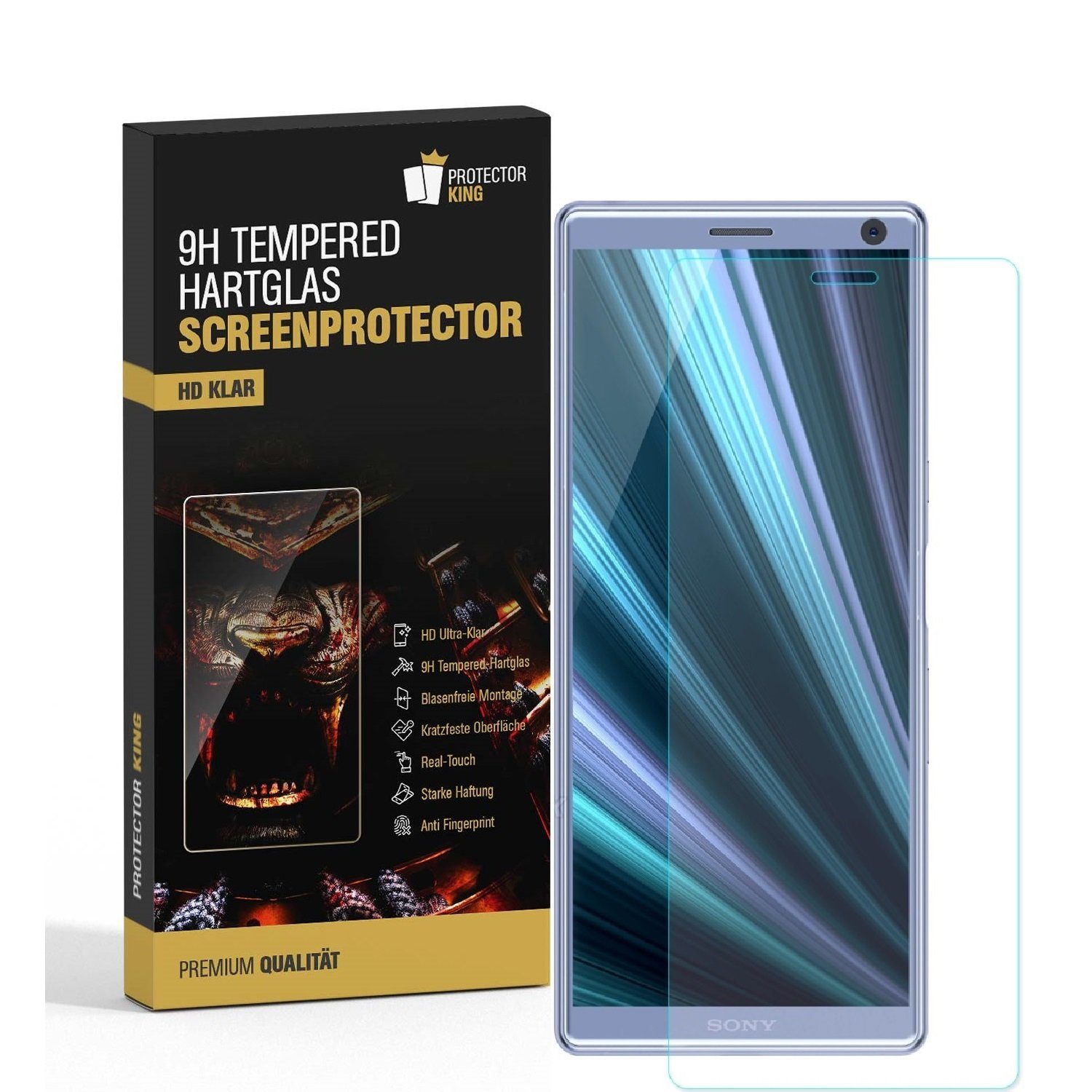 Schutzfolie 2x 9H Hartglas für Sony Xperia 10 Panzerfolie Displayschutz Schutzglas