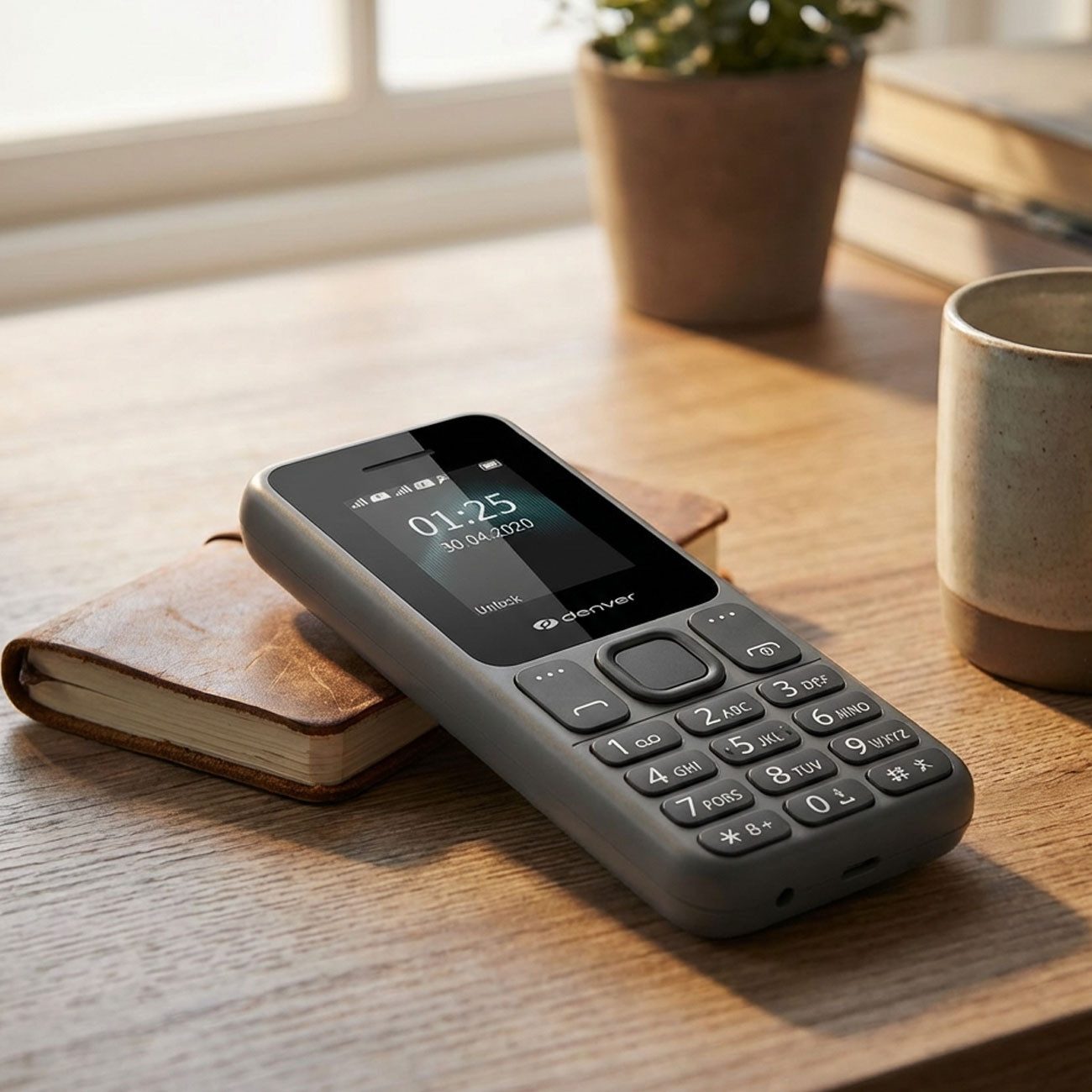 Denver Kompaktes 4G Tastenhandy (1,77 Zoll) – Dual-SIM, BT, Radio & Kamera Handy (Farbdisplay)