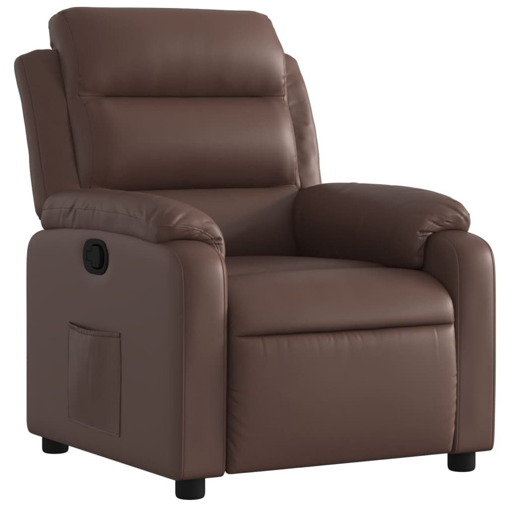 vidaXL Sessel Relaxsessel Braun Kunstleder (1-St)