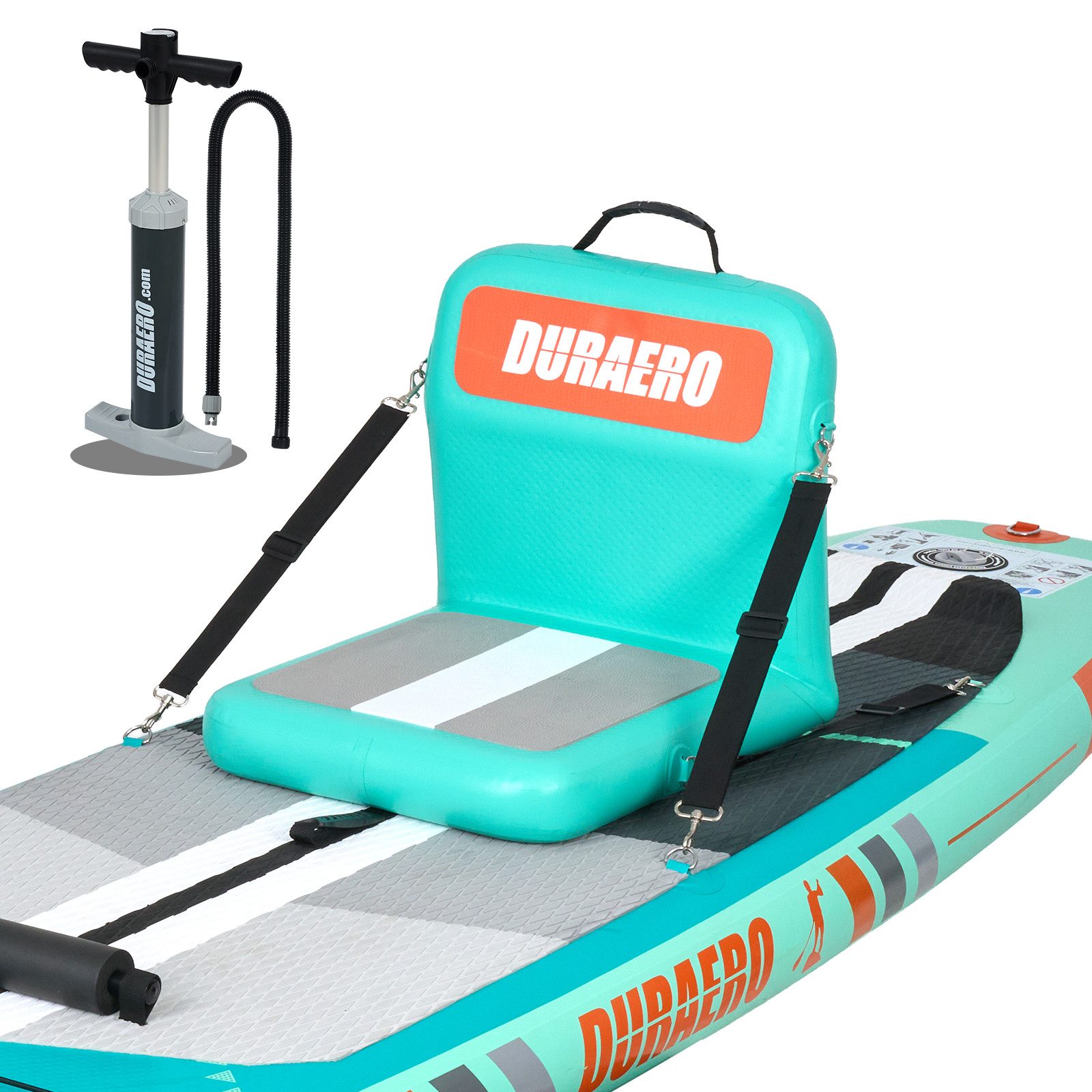 DURAERO SUP-Board DURAERO Aufblasbarer Kajaksitz mit Rückenlehne