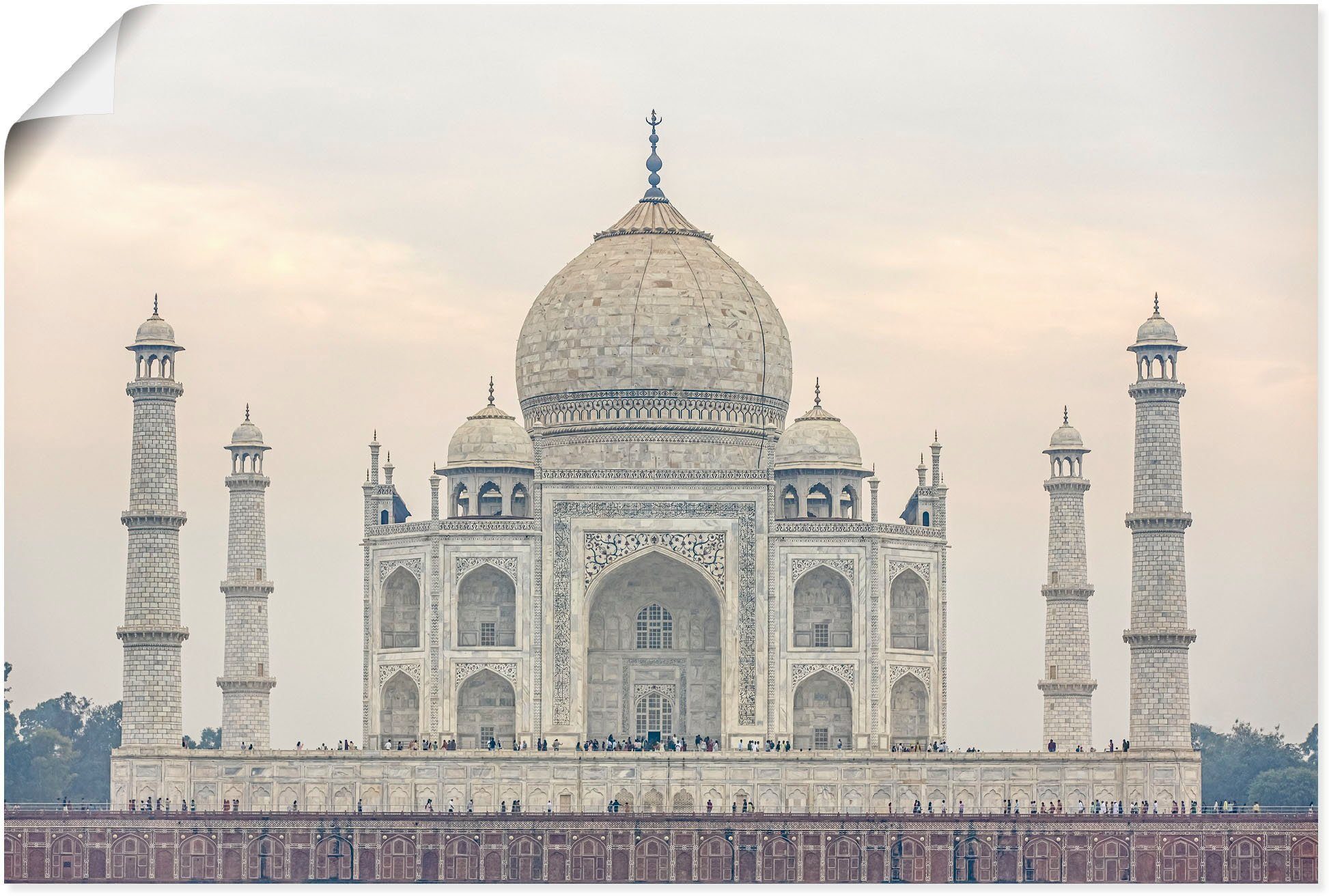 Wandbild Alubild, St), oder Mahal, in Gebäude Artland als Poster Leinwandbild, versch. Größen Wandaufkleber Taj (1