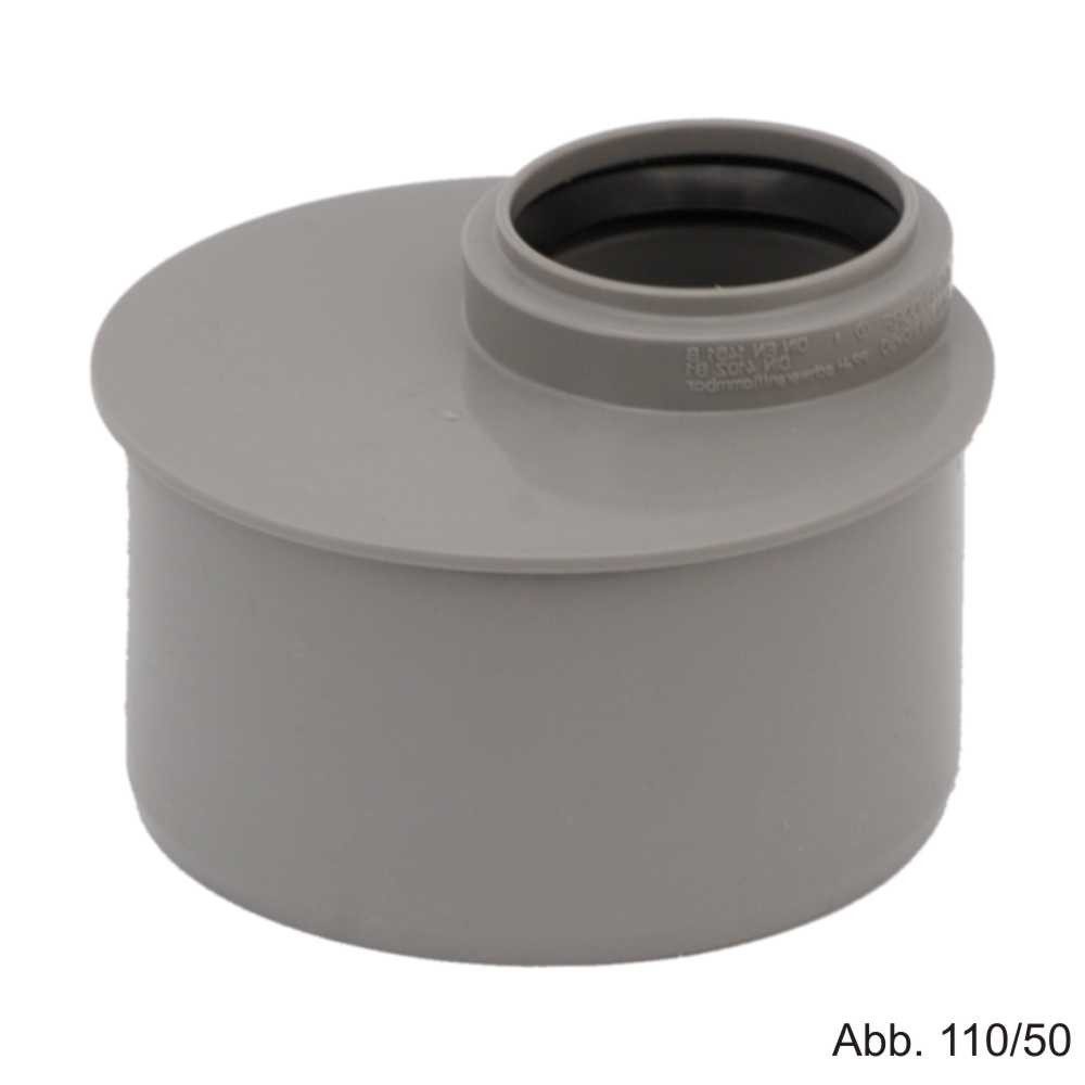 Ostendorf Kunststoffe Wasserrohr HT-Übergangsrohr, DN 90-50, kurze Ausführung