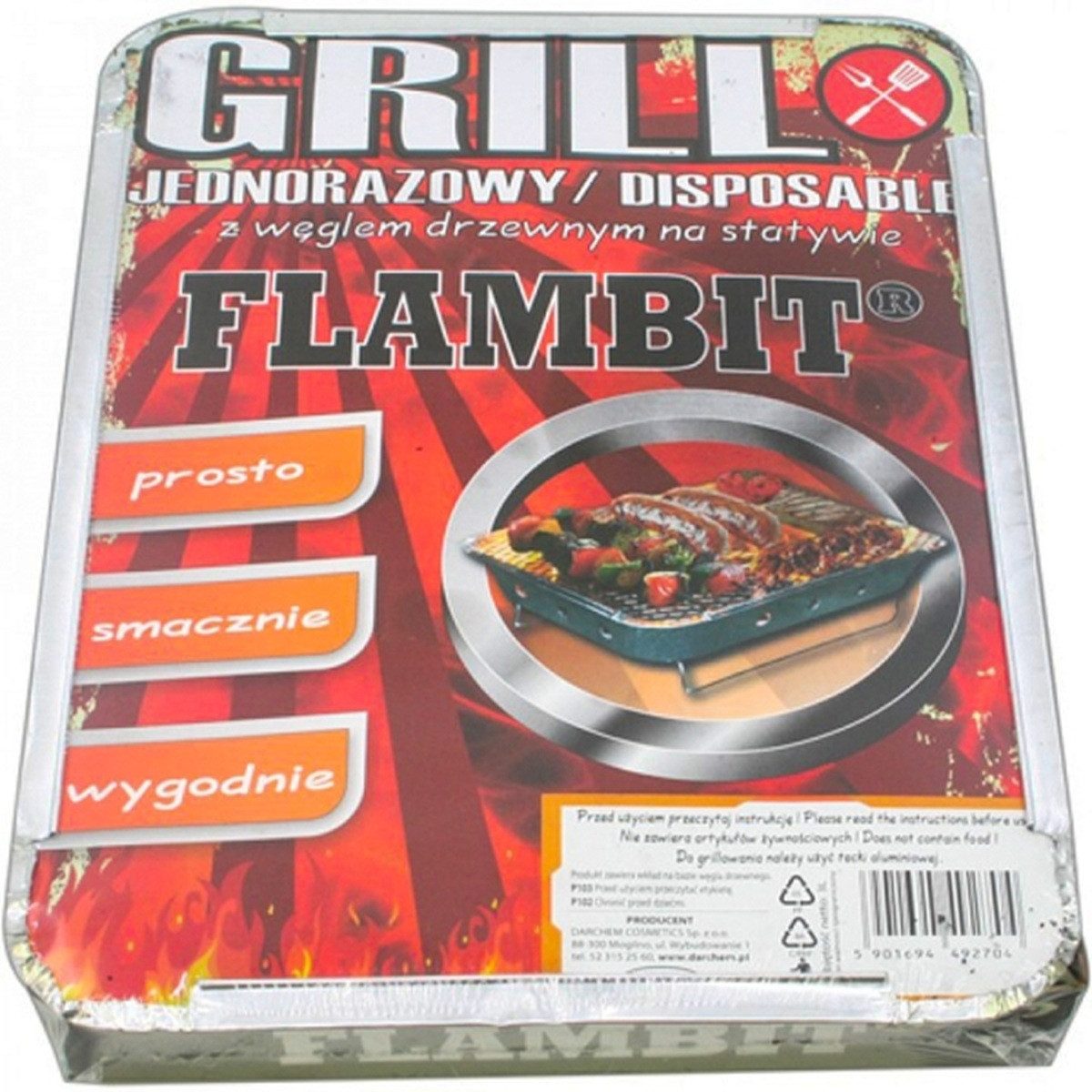 OSMA Werm Grillrost Einmalgrill 27x22x5cm 500g