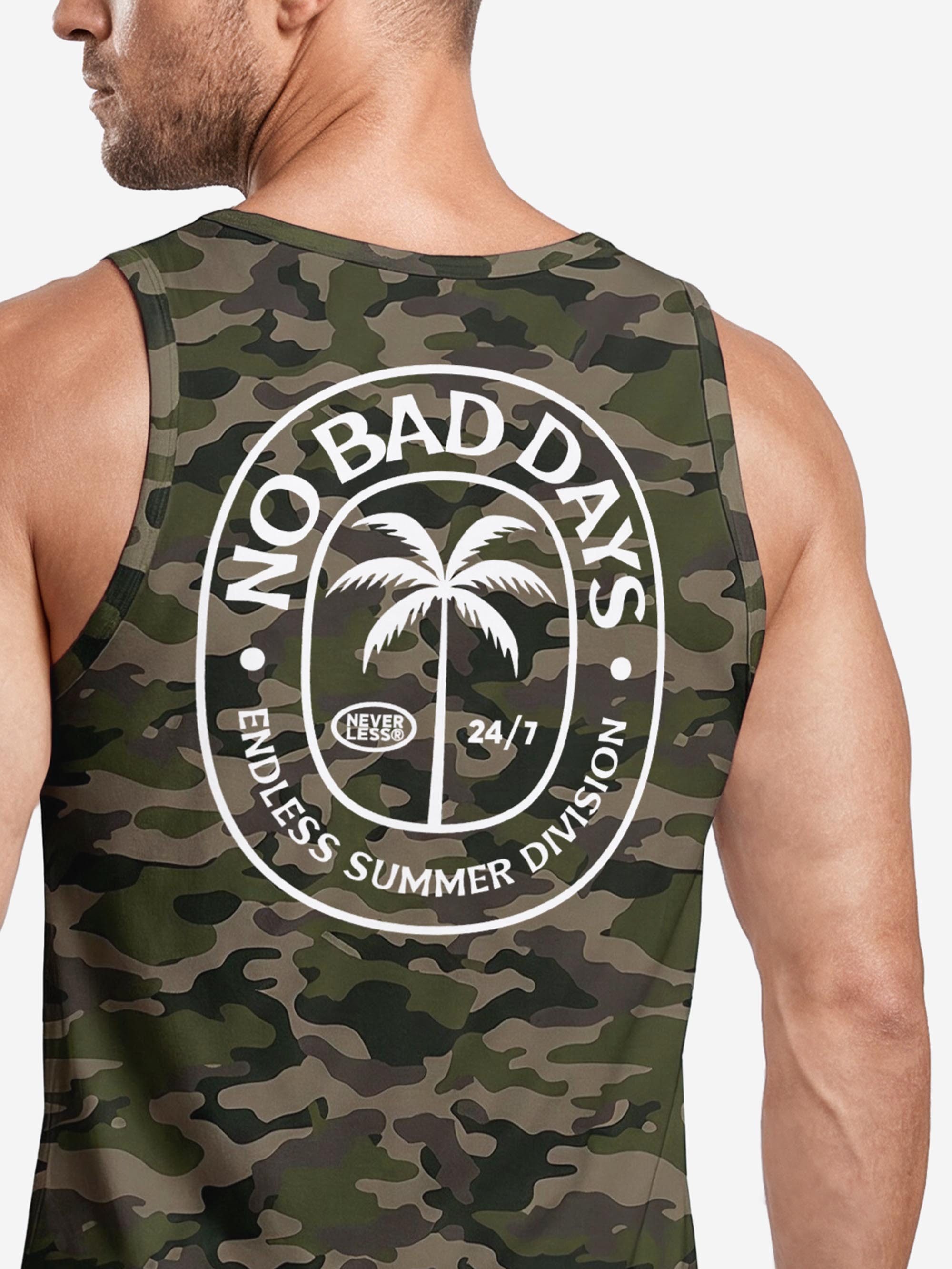Neverless Tanktop Herren Tanktop mit Grafik-Print Rückendruck - No Bad Days Bad Days - mit Print