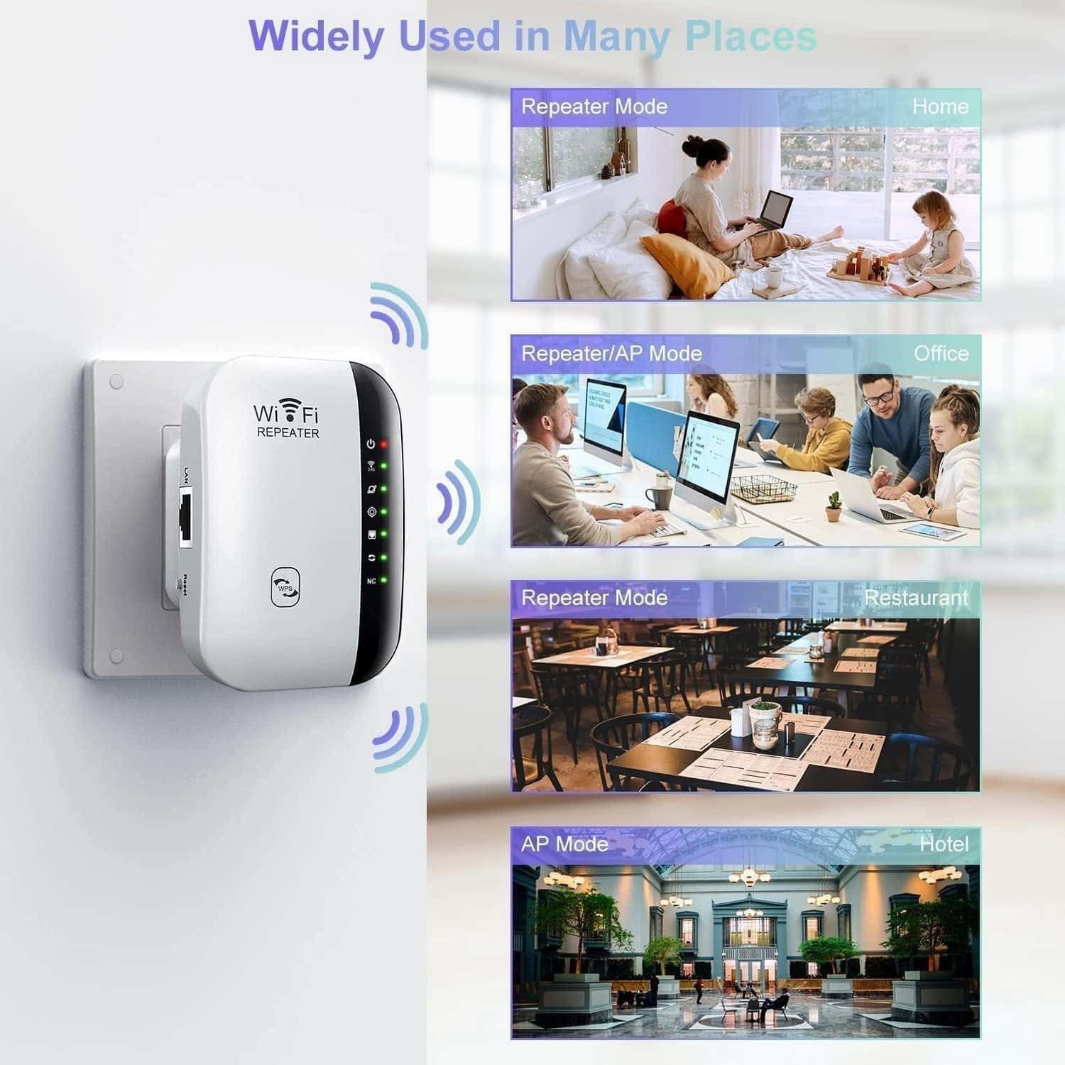 Forrlite 300Mbit/s 2.4GHz WiFi Extender Booster Repeater/AP Modus mit WPS WLAN-Repeater, Kompatibel mit allen WLAN Geräten – Bild 4 von 5