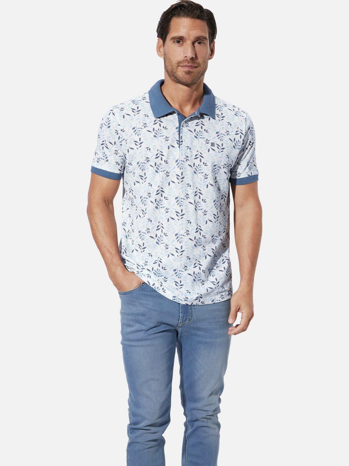 Babista Poloshirt JALDOR mit Blattmotiv günstig online kaufen