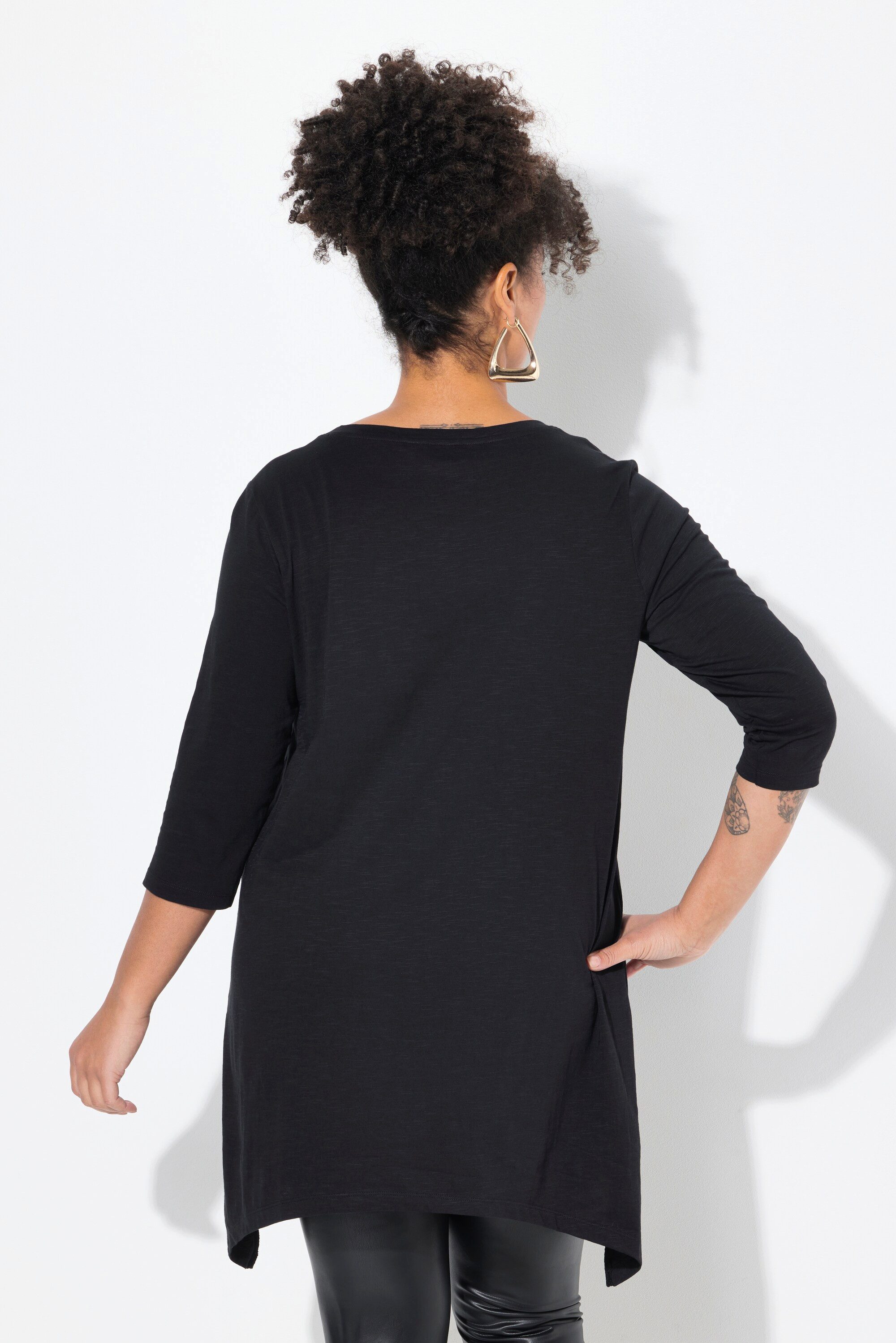 MIAMODA T-Shirt T-Shirt A-Linie Model-Motiv Zipfelsaum