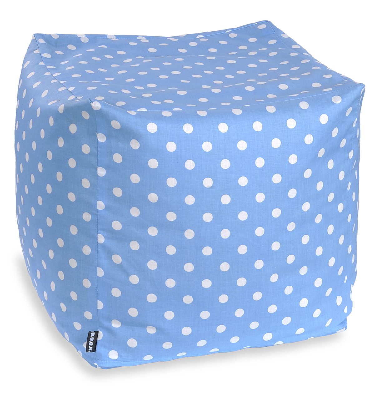 H.O.C.K. Sitzhocker H.O.C.K. Punkte Pouf Bean Cube 40x40x40cm gepunktet hellblau, Табуретки, Barhocker & Sitzhocker, Schminktischhocker, Wohnzimmer Табуретки
