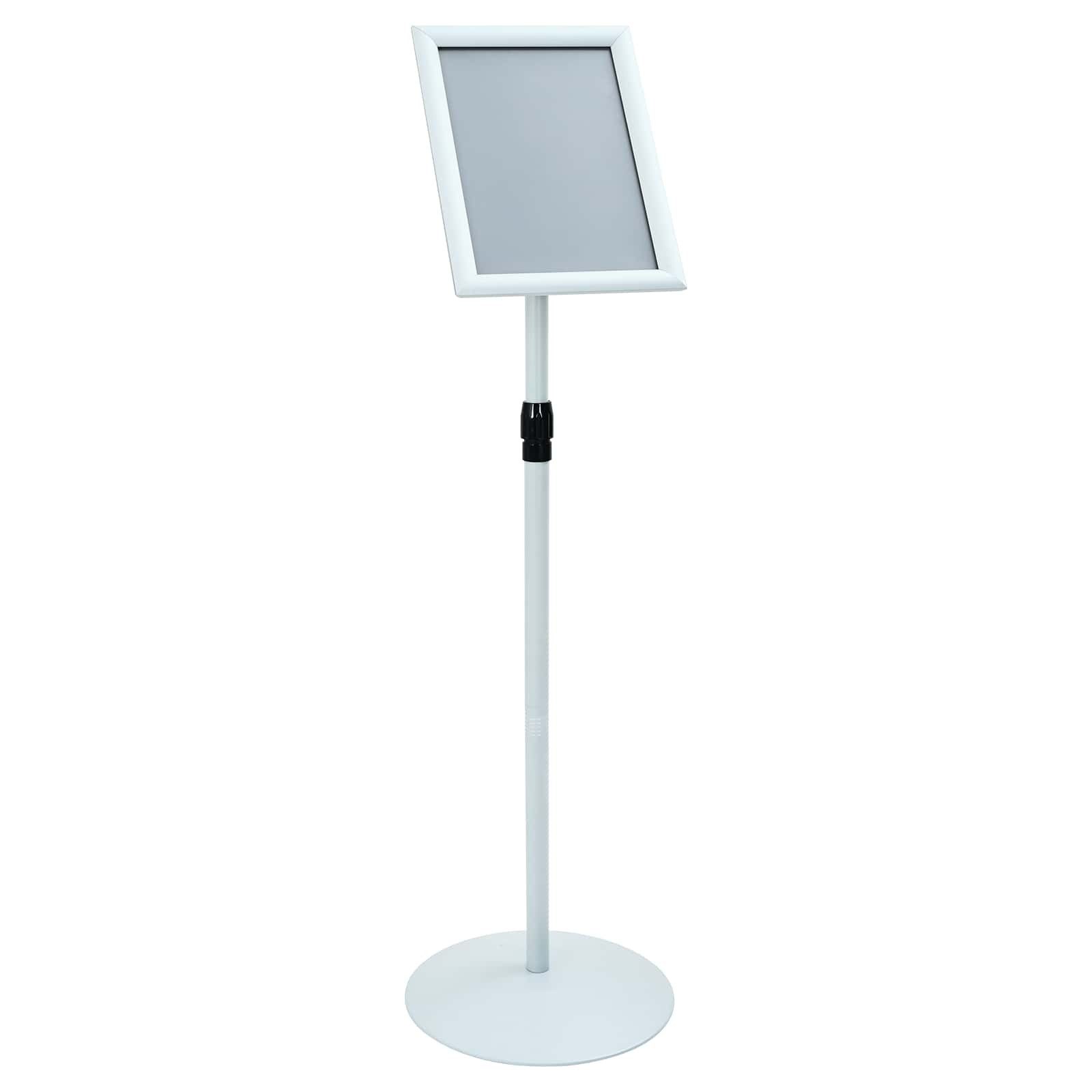 vidaXL Vitrine Podest-Posterständer 33 x 33 x 123 cm PVC und Stahl Silber (1-St)
