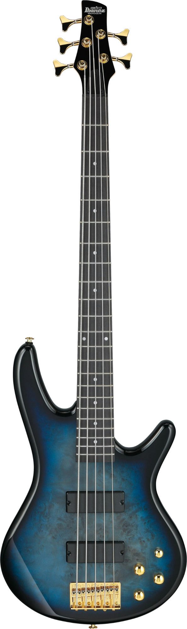 Ibanez E-Bass GIO GSR205PC-TMU Transparent Marine Burst, Soundgear, E-Bass, 5-Saiter Bass Phat II Equalizer