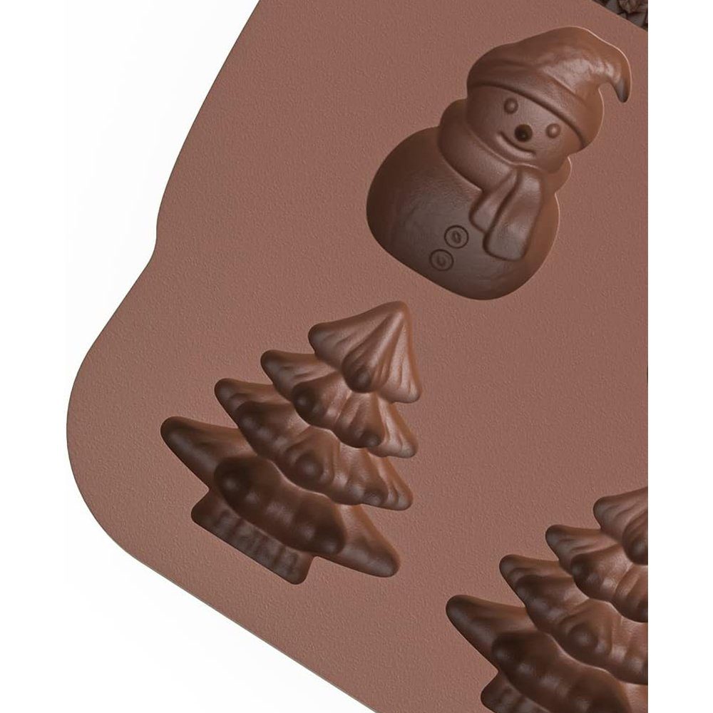 NUODWELL Schokoladenform zum Süßigkeiten, für Weihnachten Schokoladenformen Pralinenform Gelee