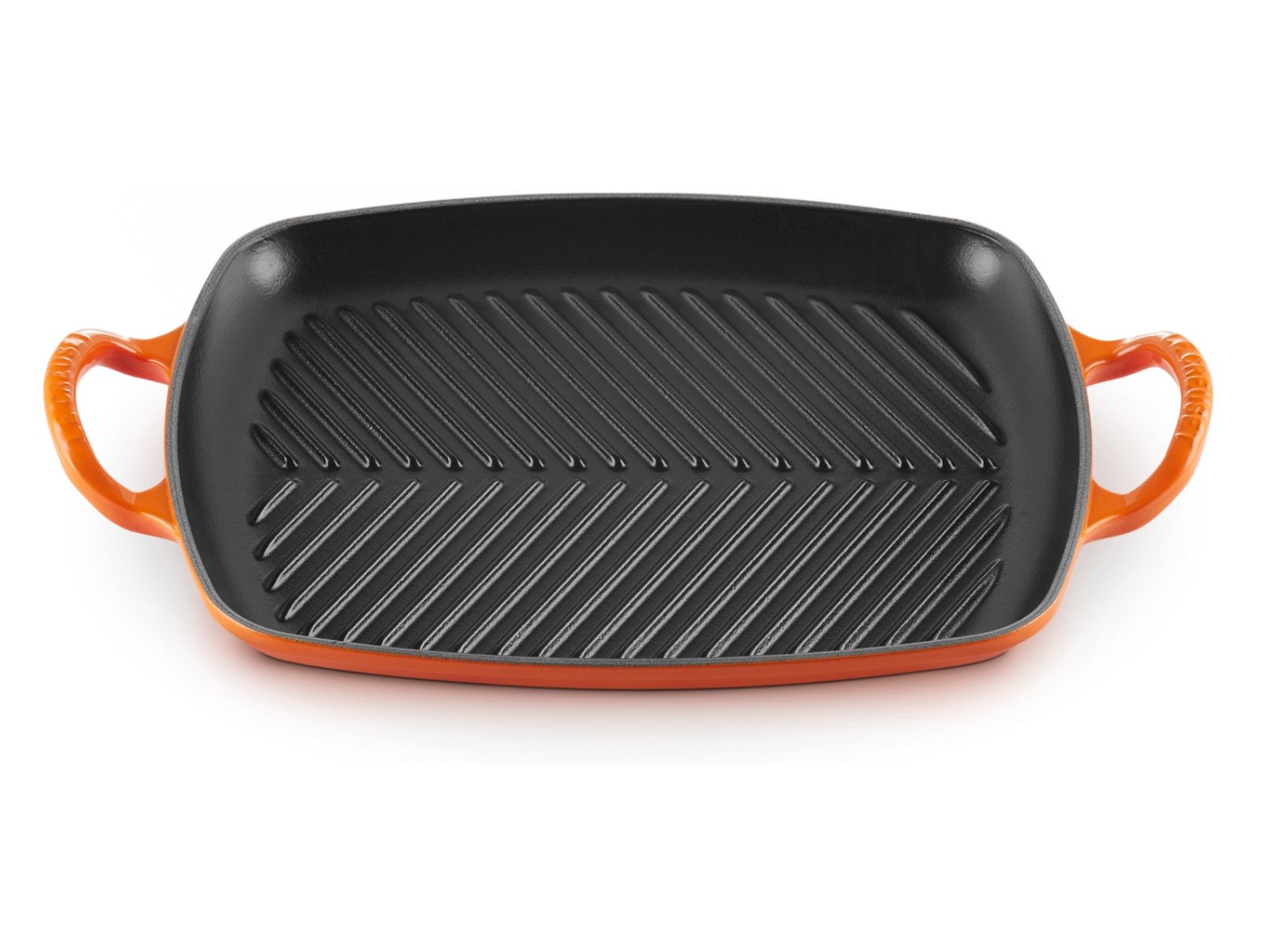 LE CREUSET Servierplatte Grillplatte Signature rechteckig ofenrot 30cm, Emailliertes Gusseisen, (Grillplatten)