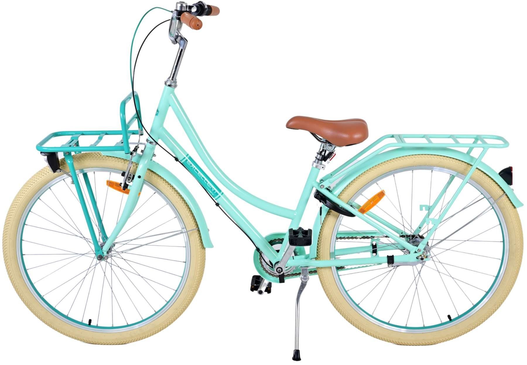 Volare Kinderfahrrad Excellent - Mädchen - 24, 26 Zoll - 3 Gänge - Weiß,Rosa,Grün,Schwarz, Microshift, bis 115 kg, 85% zusammengebaut, 8 - 12 Jahre, Kleidergröße: 140 - 152