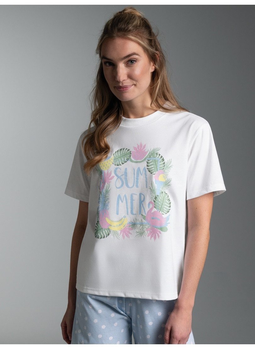Trigema T-Shirt TRIGEMA T Shirt mit Printmotiv "Summer" (1-tlg)