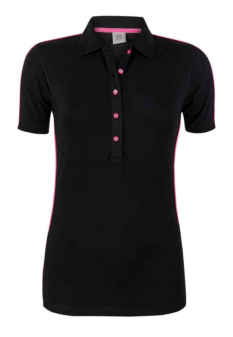 girls golf Trainingspullover girls golf Damen polo 1/2 sleeve FABULOUS schwarz