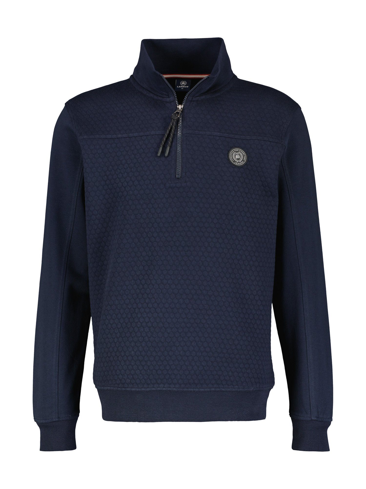 Sweatshirt Sweat-Troyer mit dezentem Nadel-Steppmuster