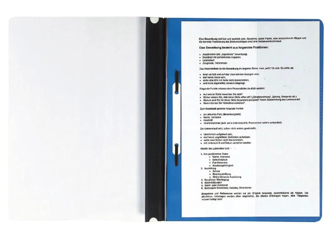 Bewerbungsmappe 20x Schnellhefter A4 aus PVC 220µ - Farben sortiert - 439900B