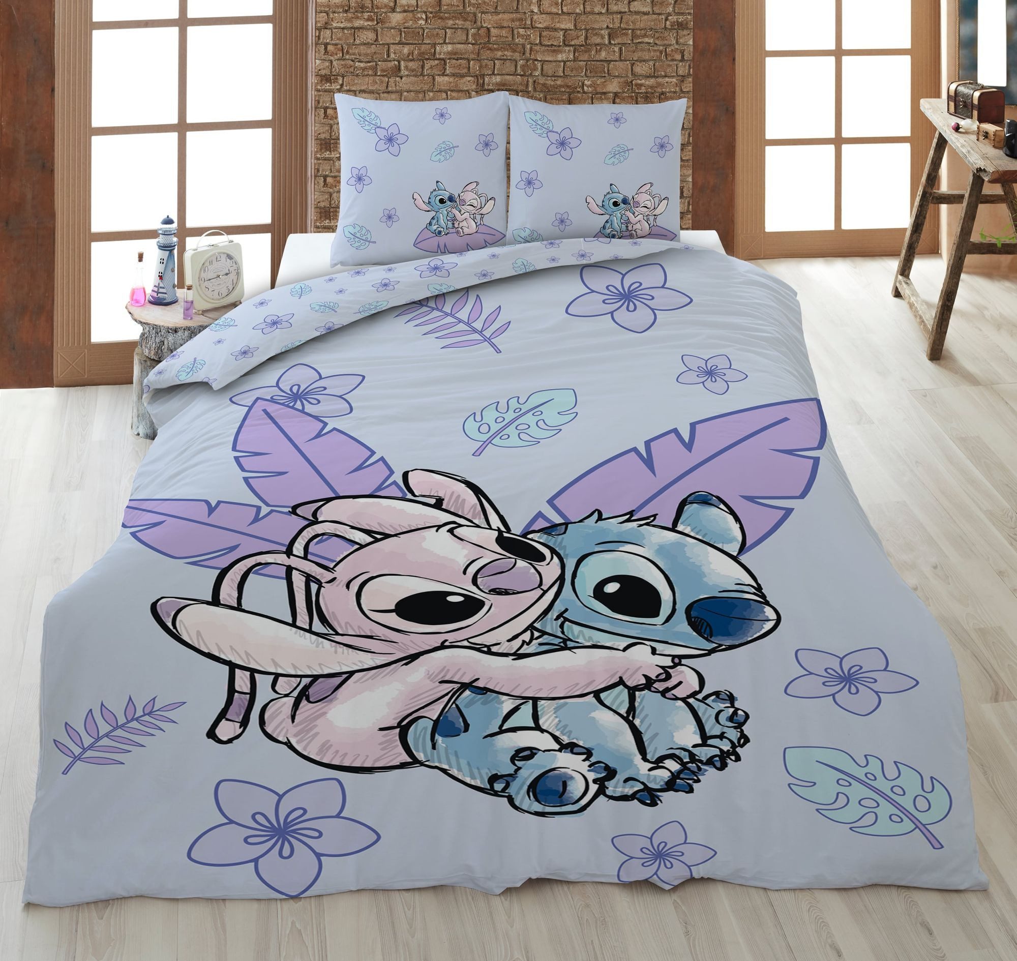 Bettwäsche Disney Lilo und Stitch Wende Bettwäsche 2tlg 135 x 200 cm, AY!Max