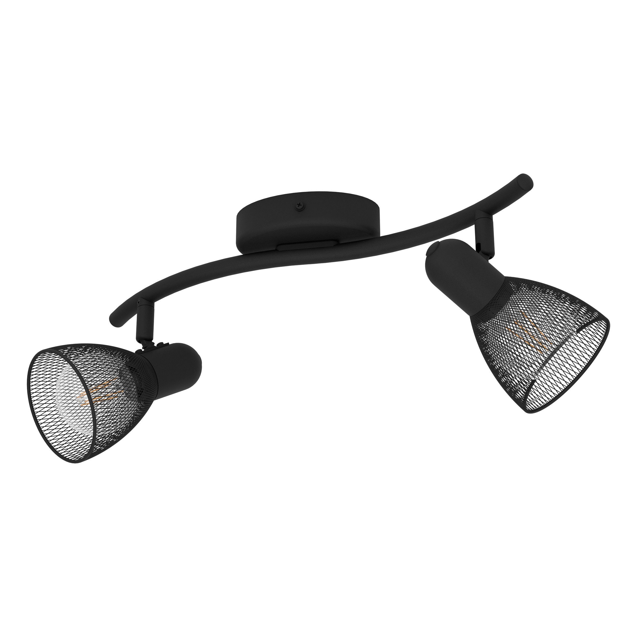 EGLO LED Deckenspot Carovigno, Leuchtmittel exklusive, Spot - L36,5 x B15 cm - schwarz - 2X40W exkl.
