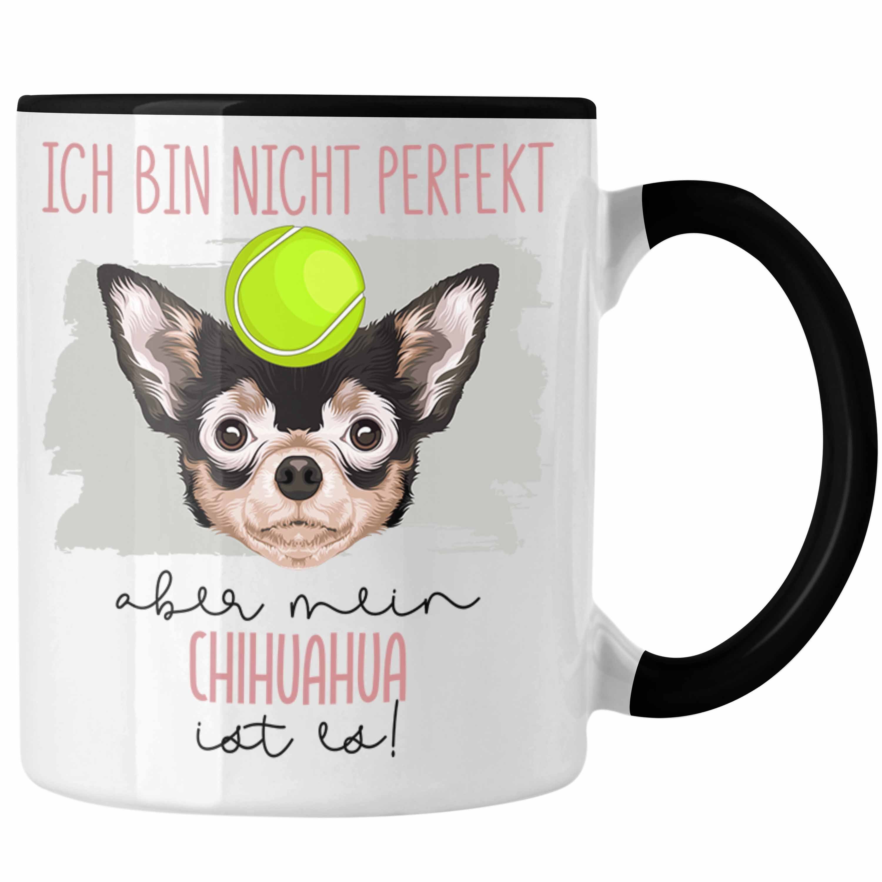 Trendation Tasse Chihuahua Besitzer Tasse Geschenk Lustiger Spruch Geschenkidee Besitze Schwarz