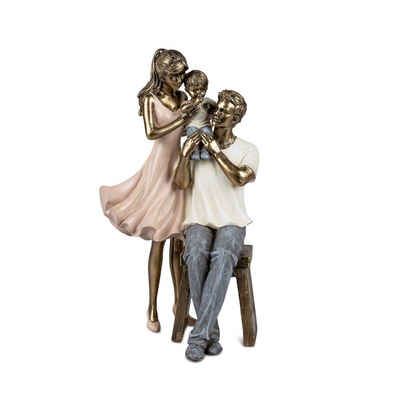 formano Dekofigur Dekofigur Familie 23 cm (Stück, 1 St., 1 Dekofigur), Skulptur Paar mit 1 Kind