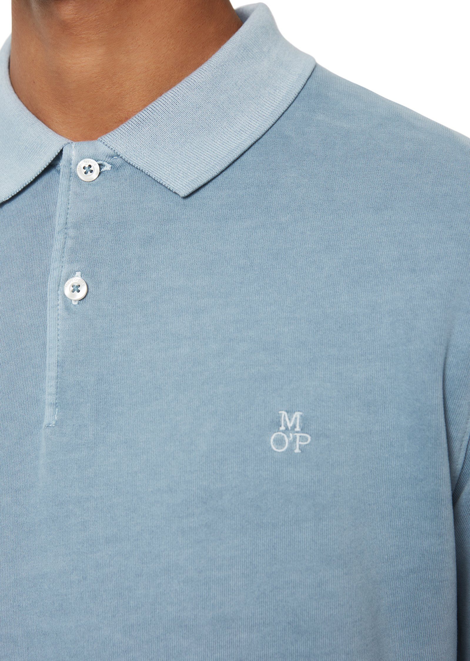 Marc O'Polo Langarm-Poloshirt reiner aus Bio-Baumwolle