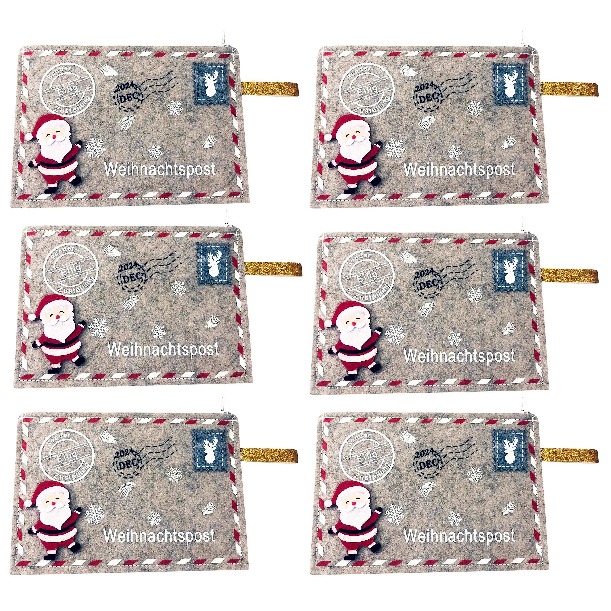 Annastore Geschenkbox Geschenktaschen für Geldgeschenke Geldgeschenkverpackung (6 St), 21 x 23 cm - Geschenktaschen Filz