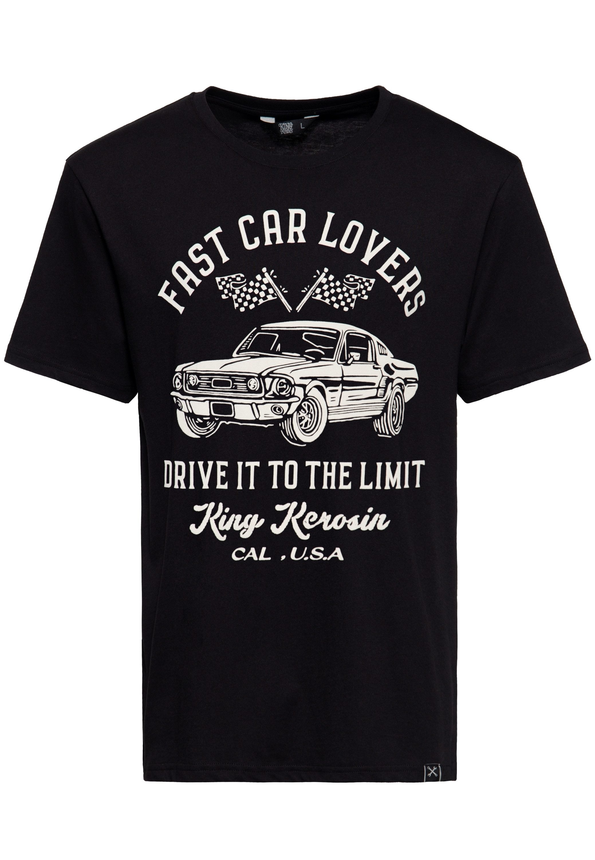 KingKerosin Print-Shirt Drive It To The Limit (1-tlg) mit Front-Print