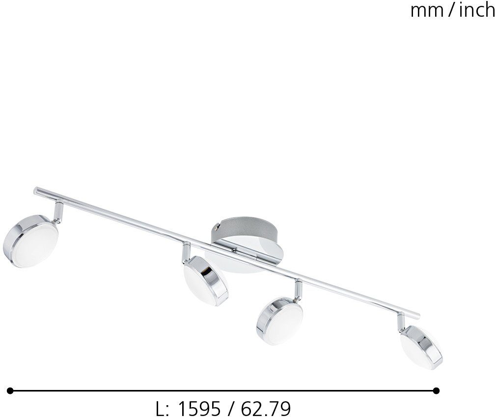 EGLO LED Deckenleuchte SALTO, LED fest integriert, Warmweiß, LED Deckenlampe