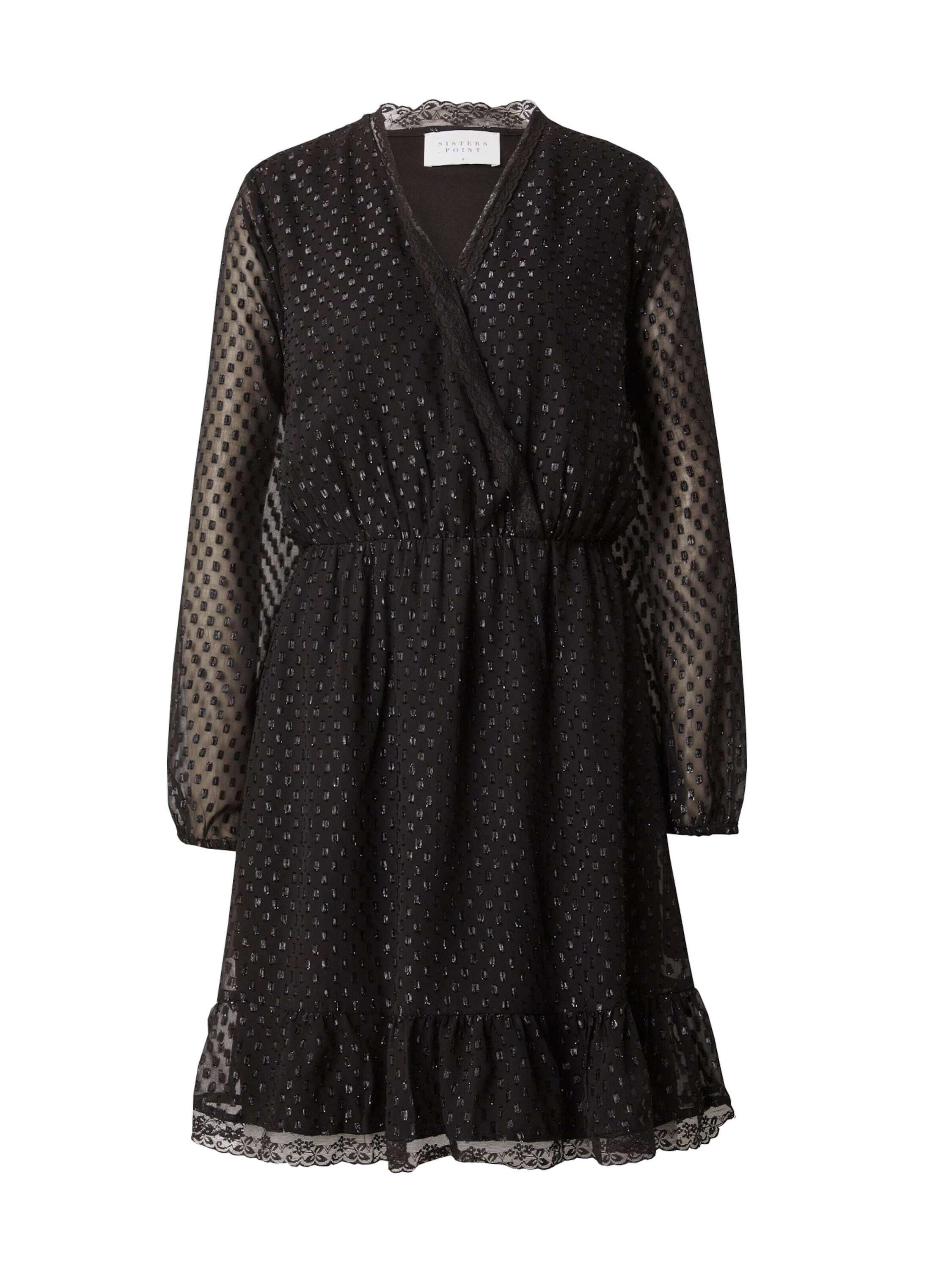 Sisters Point Spitzenkleid UZA (1-tlg) Drapiert/gerafft