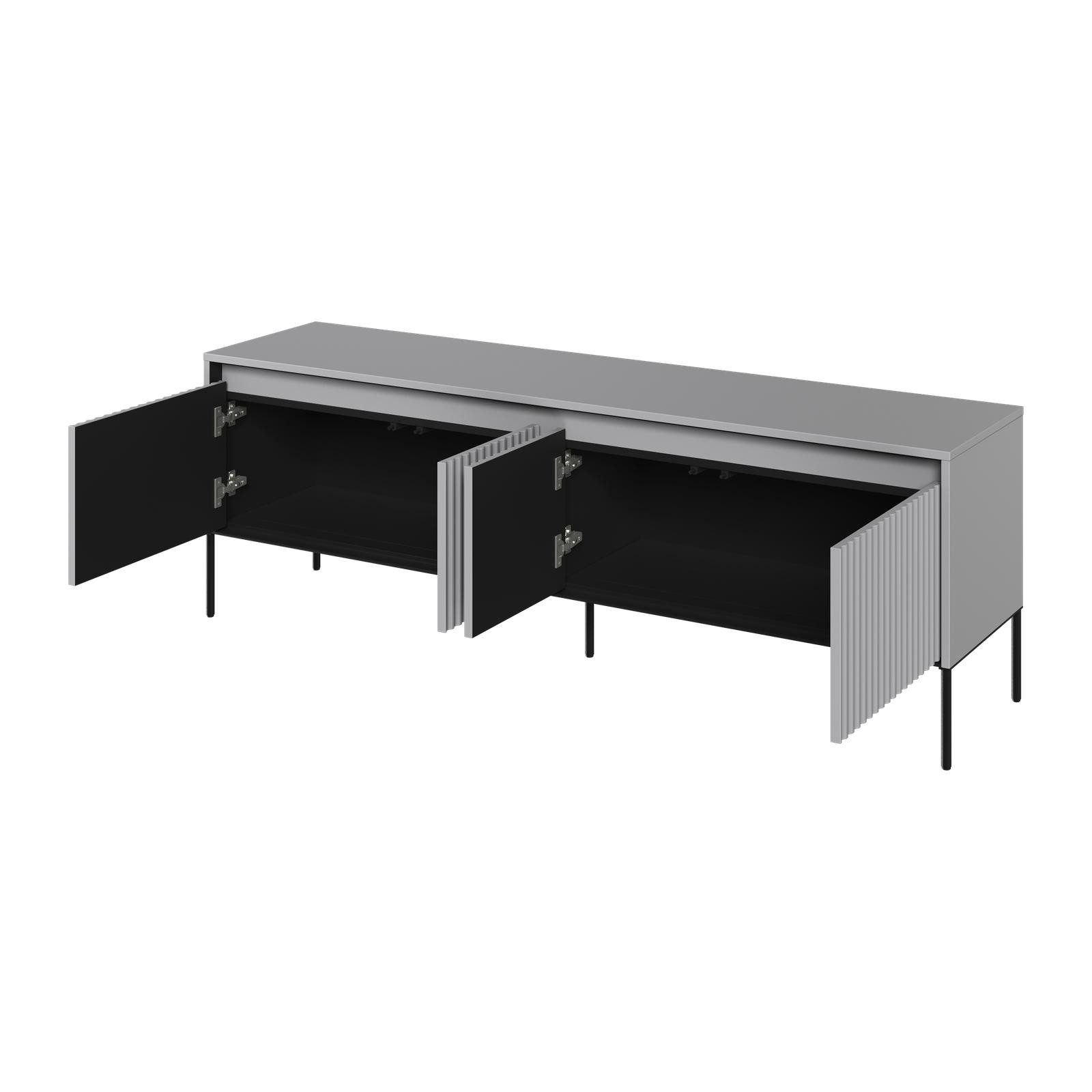 HAUSELEMENT TV-Schrank TREND TR-05 4 Türen LED-Beleuchtung Fernsehschrank 167 cm Fernsehtisch Modern