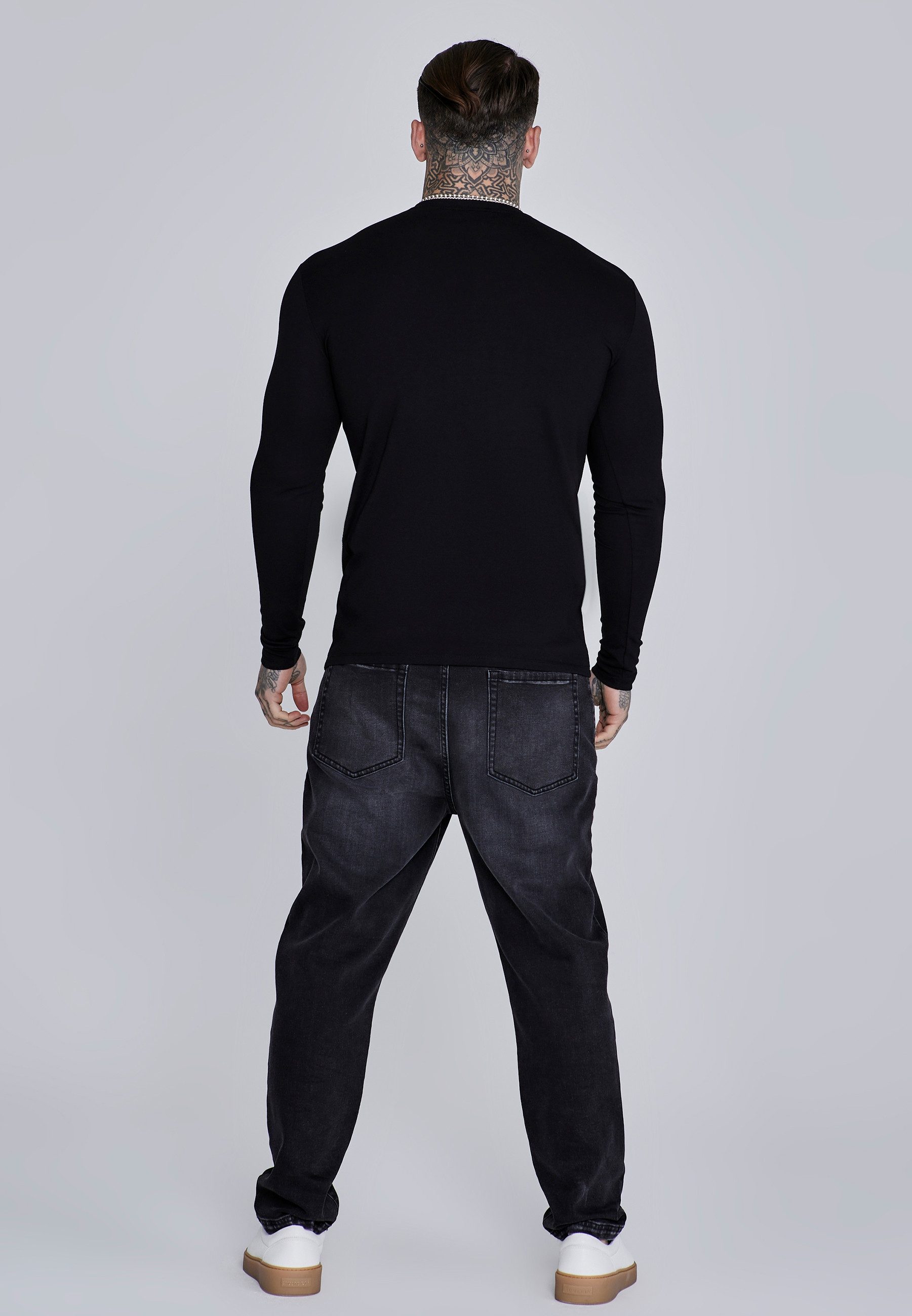 Siksilk Langarmshirt SikSilk Herren Essentials LS T-Shirt – Bild 5 von 5