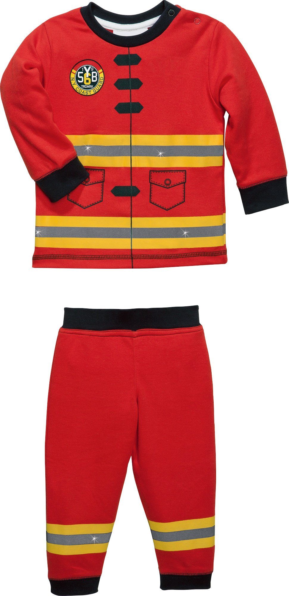 Erwin Müller Pyjama Kinder-Schlafanzug Interlock-Jersey gemustert